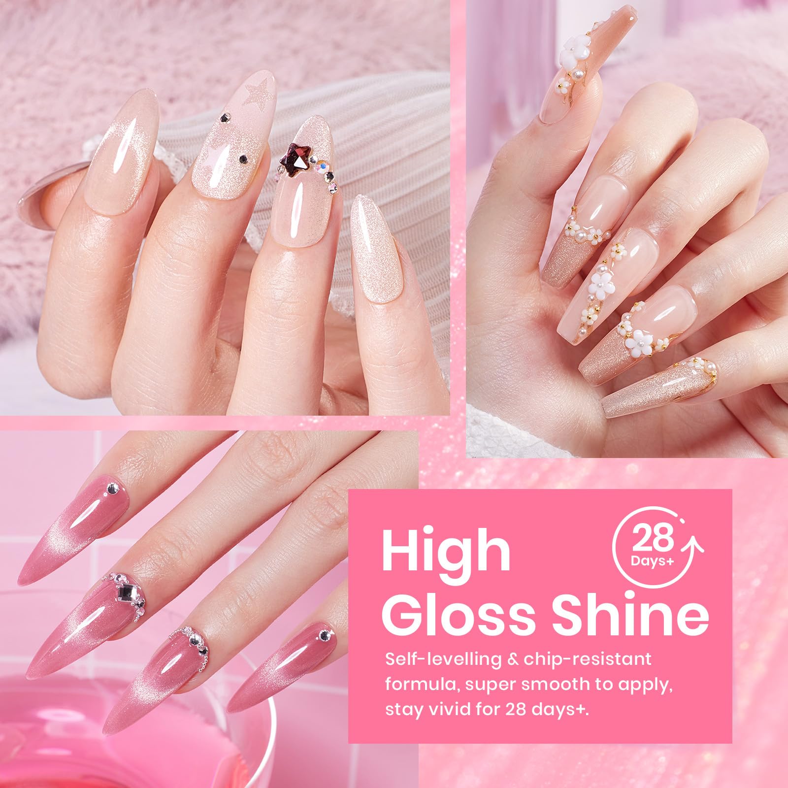 Foto 5 pulgar | Esmalte De Uñas Beetles Cat Eye Gel, 6 Colores, 7,5 Ml, Set De Regalo - Venta Internacional.