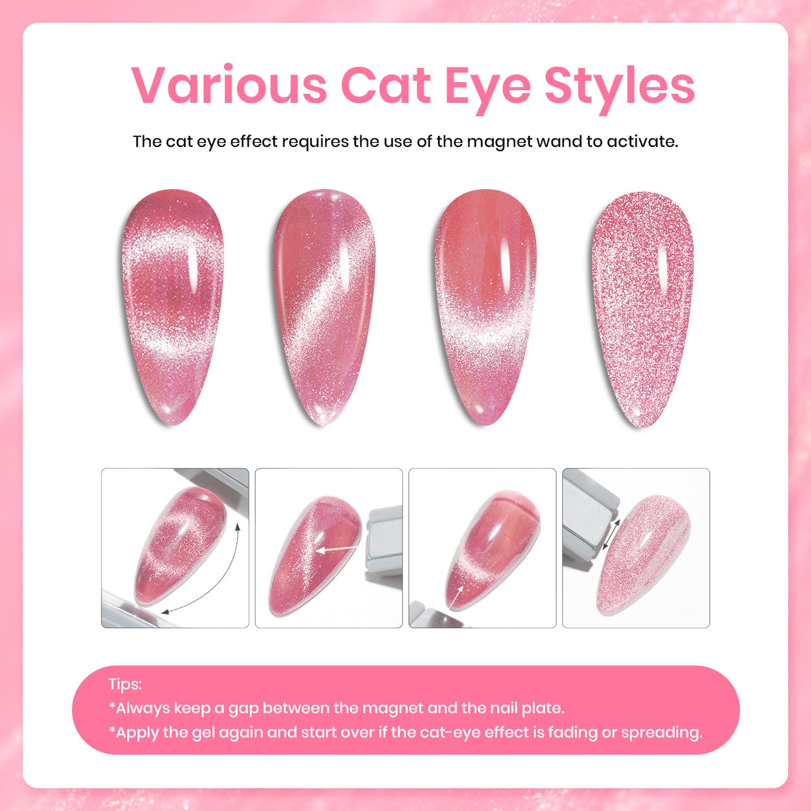 Foto 7 pulgar | Esmalte De Uñas Beetles Cat Eye Gel, 6 Colores, 7,5 Ml, Set De Regalo - Venta Internacional.