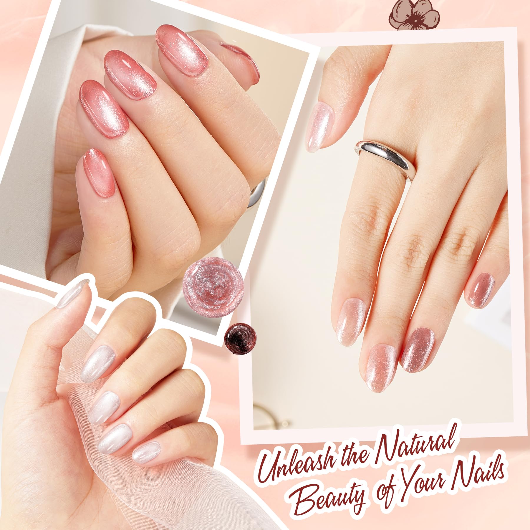 Foto 4 pulgar | Set De Esmaltes De Uñas Azurebeauty Vegan 8 Colores Jelly Shimmery - Venta Internacional.
