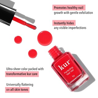 Foto 7 | Velo De Uñas Londontown Que Mejora El Cuidado De Las Uñas, Color Rojo Transparente, 12 Ml - Venta Internacional.