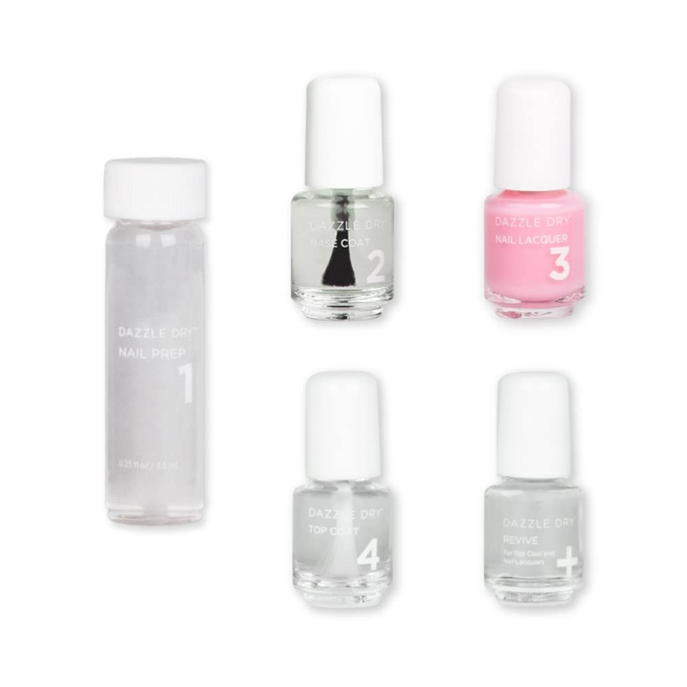 Kit De Cuidado De Uñas Dazzle Dry Mini Con Sistema De 4 Pasos Pinkie's Up - Venta Internacional.