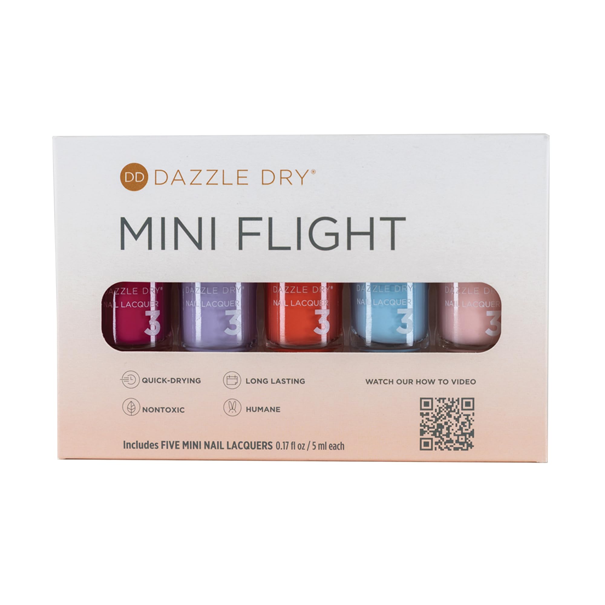 Foto 2 pulgar | Set De Laca De Uñas Dazzle Dry Mini Flight Happy Hues X5 - Venta Internacional.