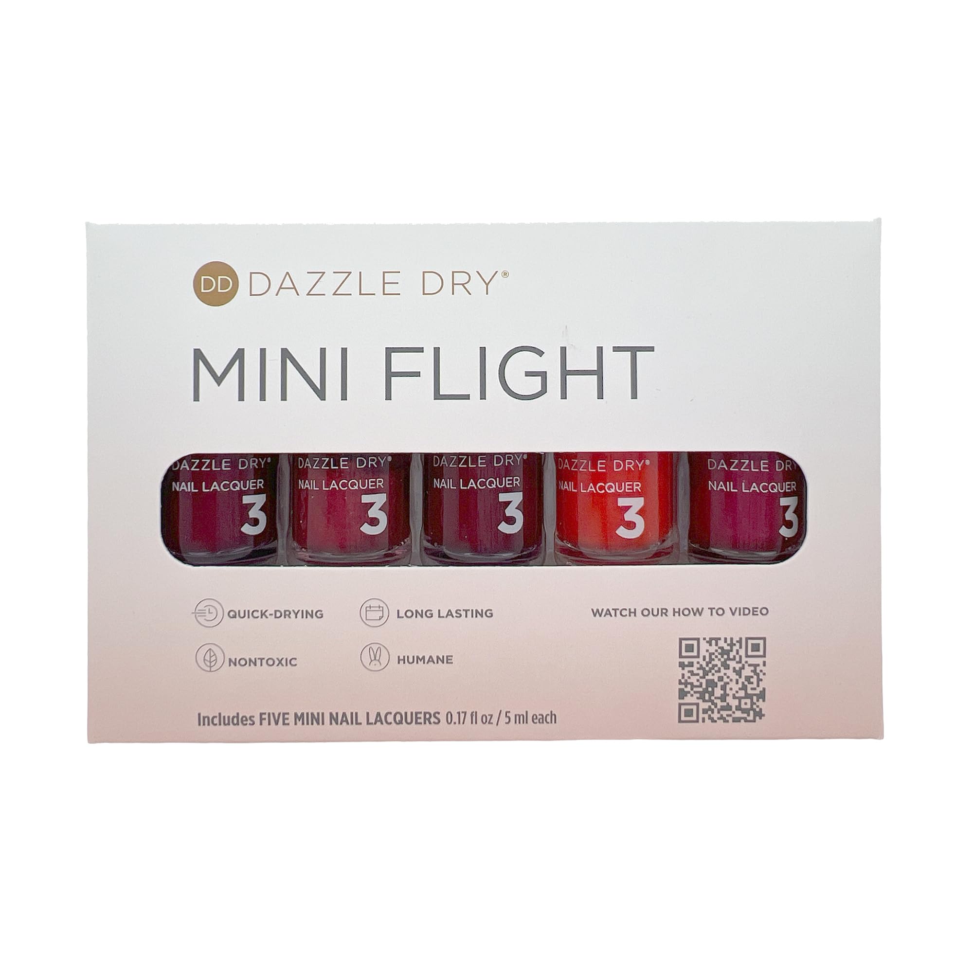 Foto 2 pulgar | Set De Laca De Uñas Dazzle Dry Mini Flight Best Of Reds X5 - Venta Internacional.