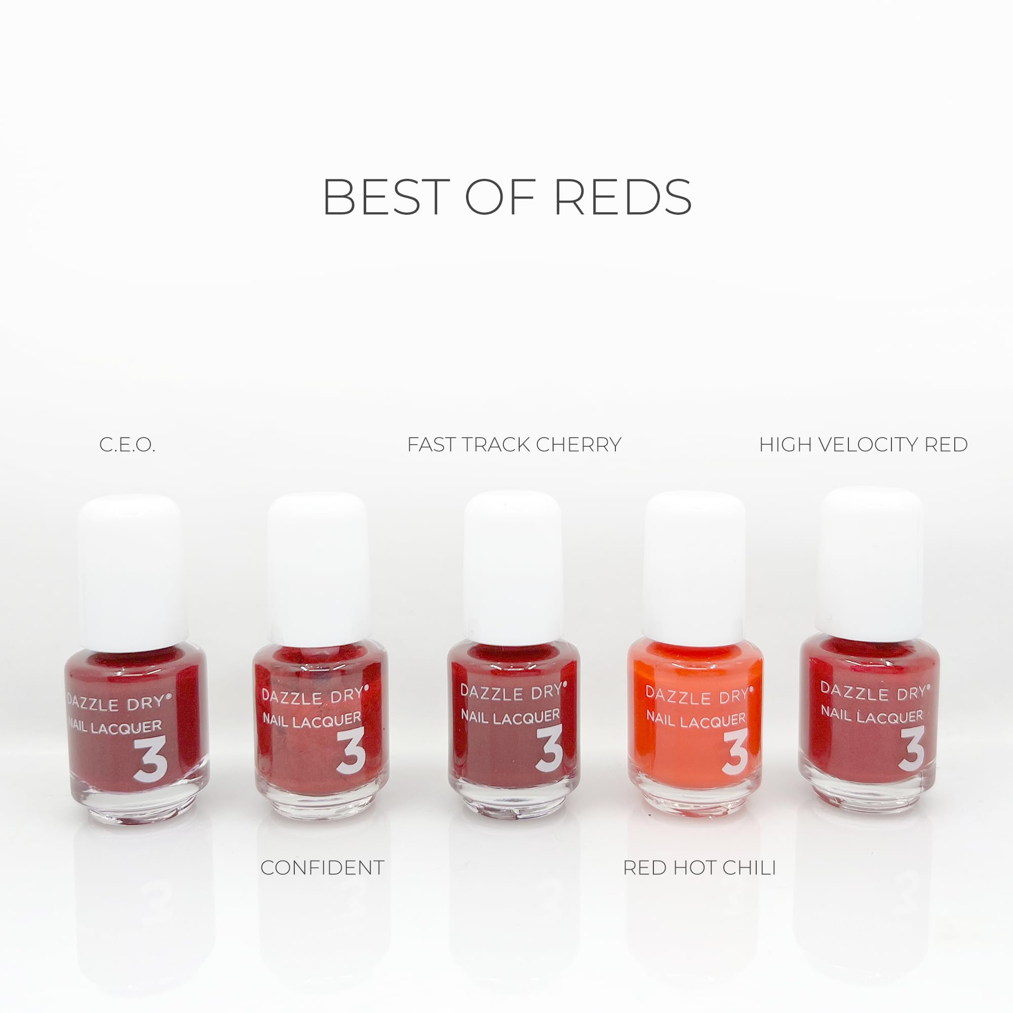 Foto 3 pulgar | Set De Laca De Uñas Dazzle Dry Mini Flight Best Of Reds X5 - Venta Internacional.