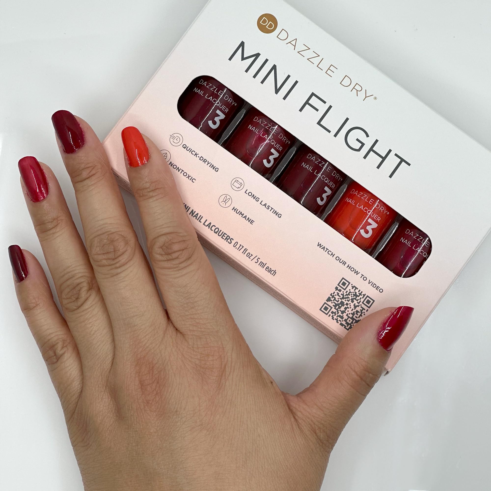 Foto 4 pulgar | Set De Laca De Uñas Dazzle Dry Mini Flight Best Of Reds X5 - Venta Internacional.