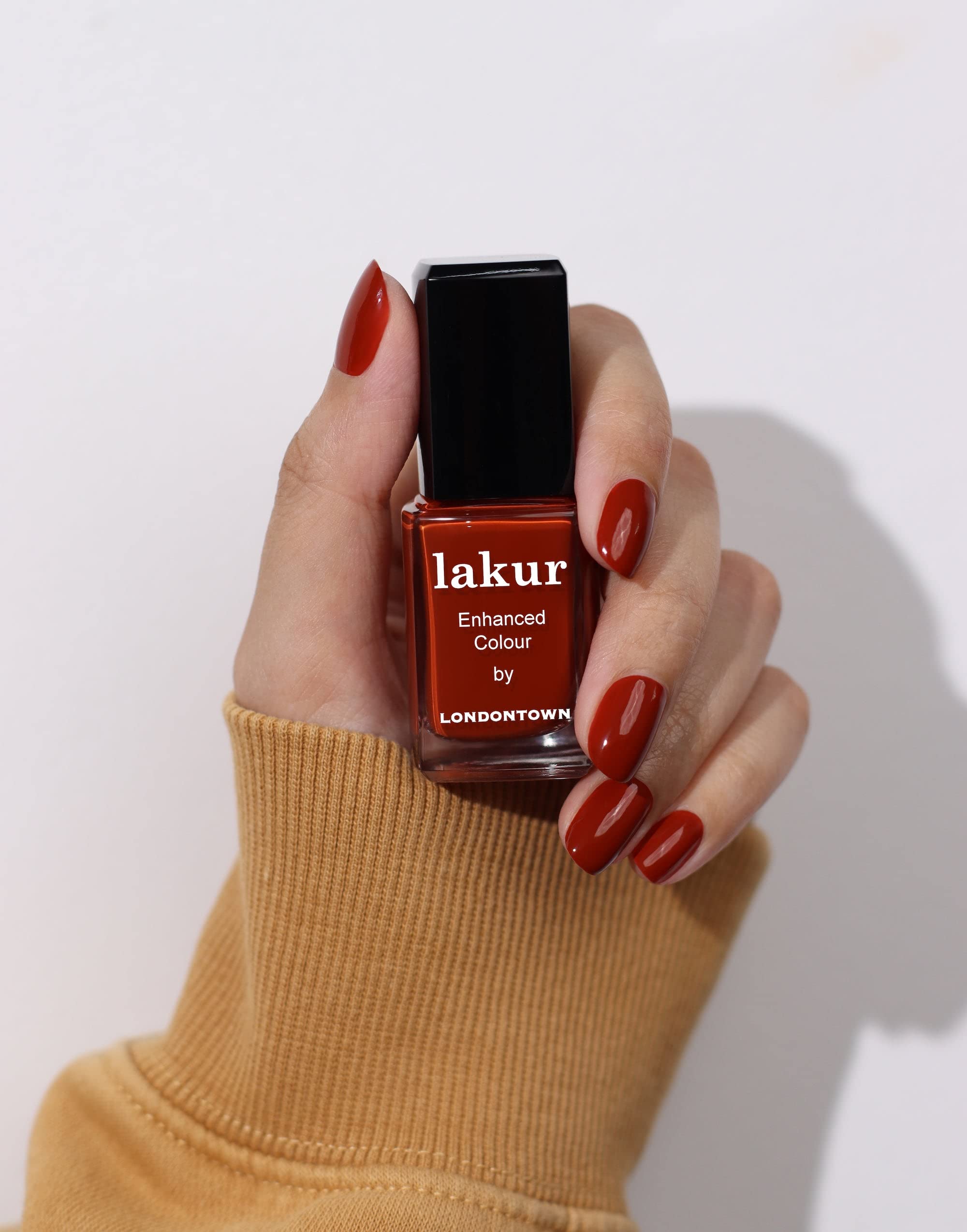 Foto 6 pulgar | Esmalte De Uñas Londontown Woodstock Rich Rojo-brown 1.18l Vegan - Venta Internacional.