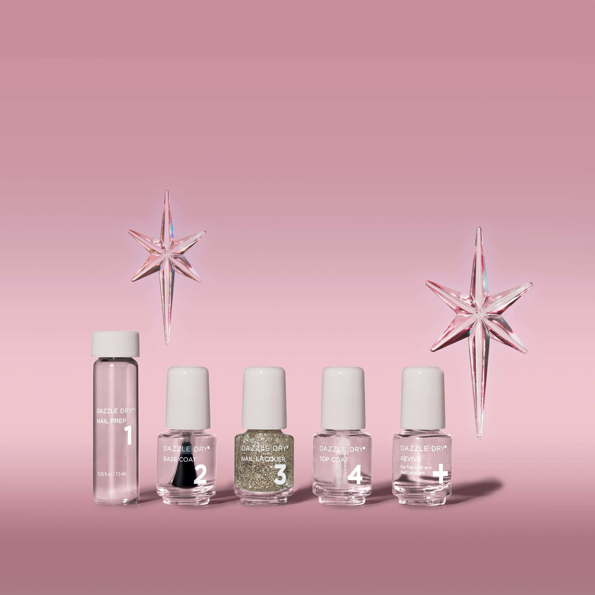 Foto 3 | Kit De Cuidado De Uñas Dazzle Dry Mini, Sistema De 4 Pasos Shooting Star - Venta Internacional.