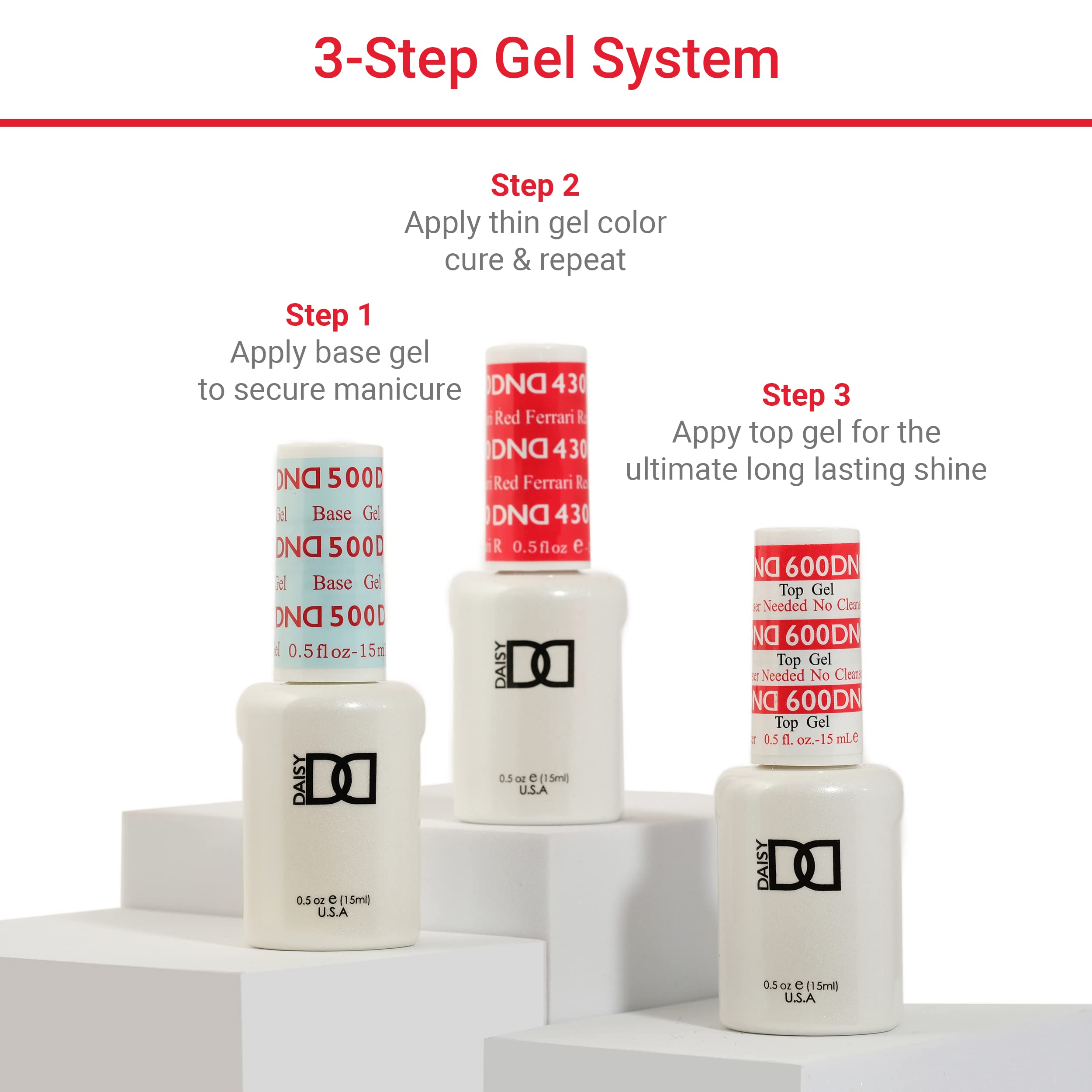 Foto 4 | Set De Esmaltes En Gel Dnd Base De 15 Ml Y Top No Cleanse De 18 Ml - Venta Internacional.