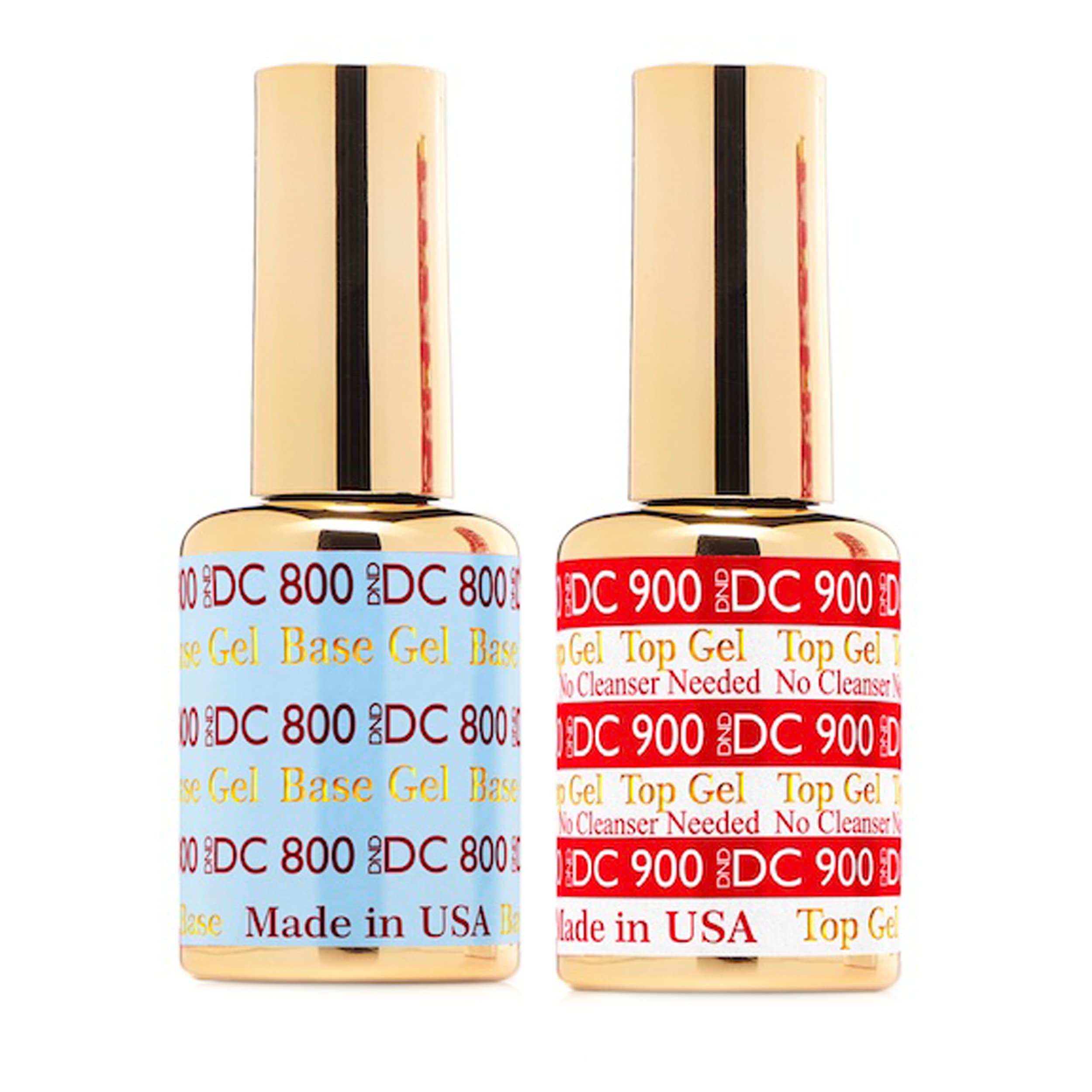 Set De Esmaltes En Gel Dnd Dc Base Gel 800 Y Top Gel No Cleanse 900 - Venta Internacional.