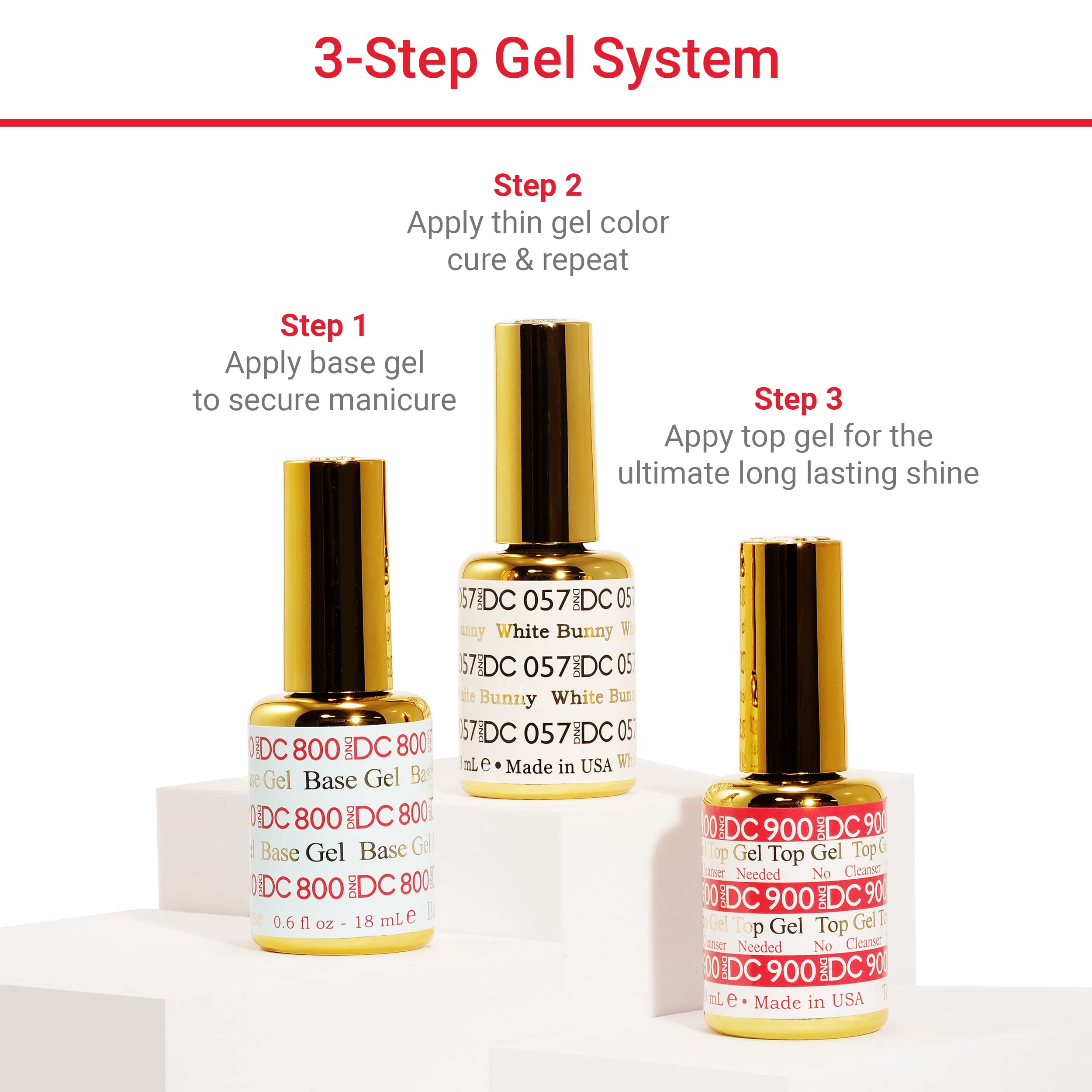 Foto 4 | Set De Esmaltes En Gel Dnd Dc Base Gel 800 Y Top Gel No Cleanse 900 - Venta Internacional.