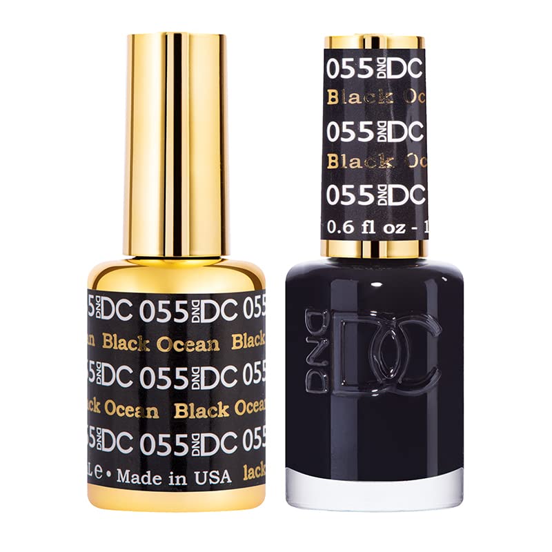 Set De Esmaltes En Gel Dnd Dc Black Collection 055 Black Ocean - Venta Internacional.