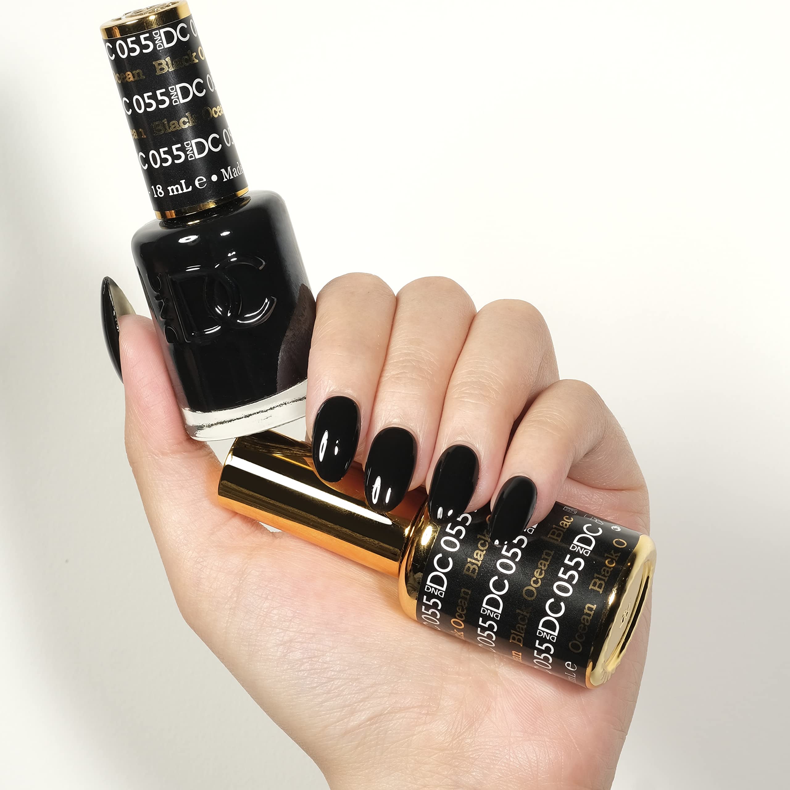 Foto 3 pulgar | Set De Esmaltes En Gel Dnd Dc Black Collection 055 Black Ocean - Venta Internacional.