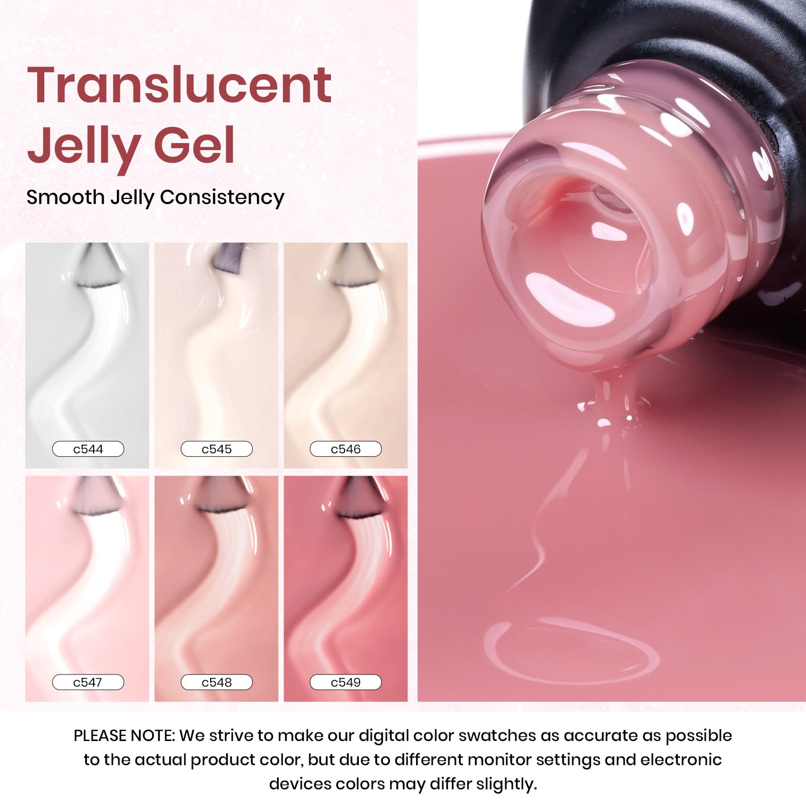 Foto 4 pulgar | Set De Esmaltes De Uñas En Gel Beetles Jelly, 6 Colores, 7,5 Ml, 2024 Trend - Venta Internacional.