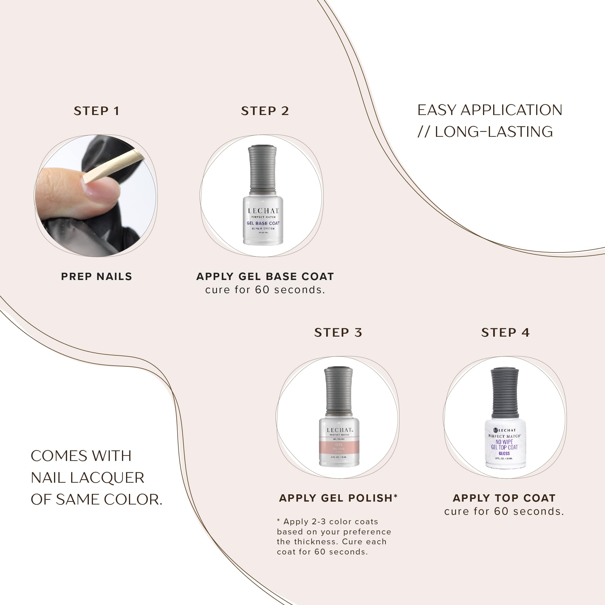 Foto 4 pulgar | Esmalte En Gel Lechat Perfect Match Flawless White 15 Ml - Venta Internacional.