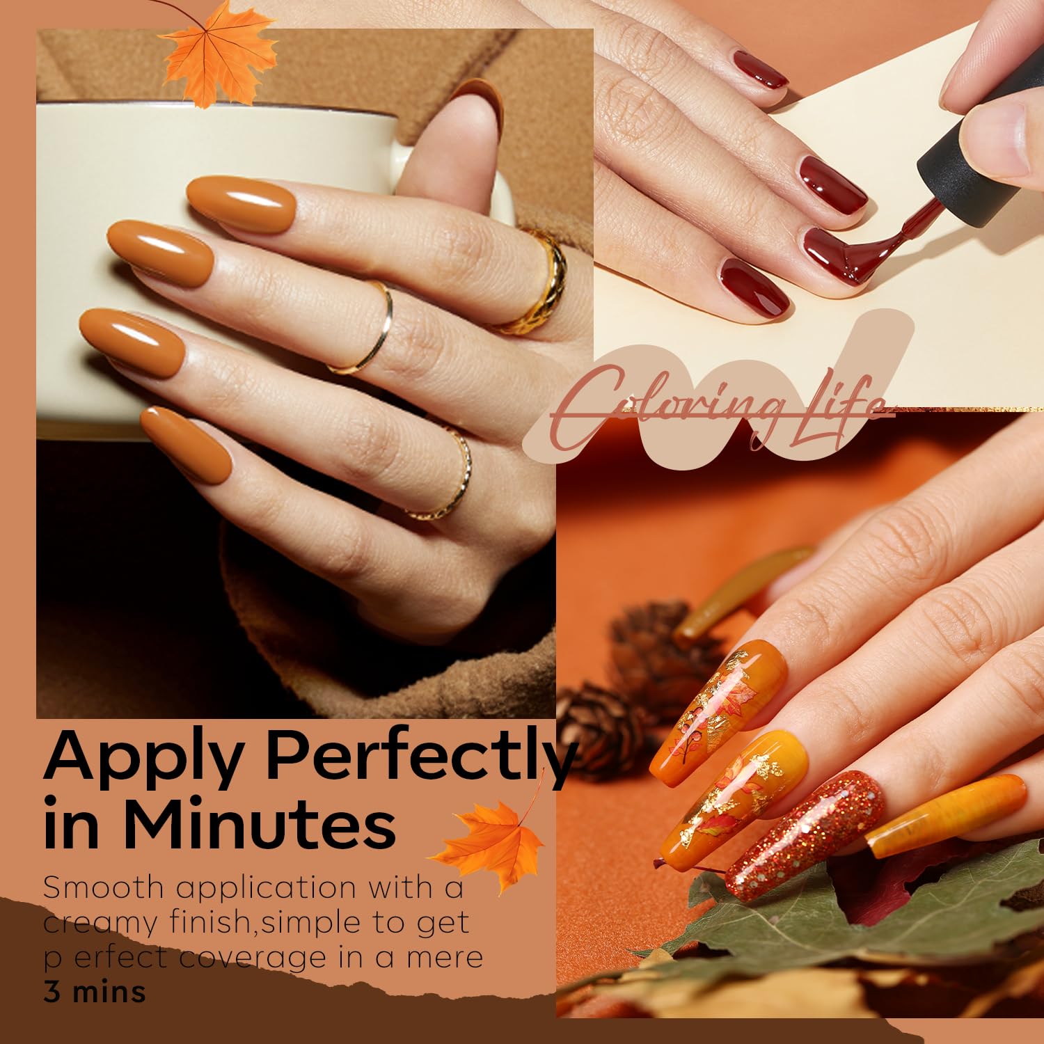 Foto 6 pulgar | Set De Esmaltes De Uñas En Gel Modelones Fall 6 Colors 2024 Halloween - Venta Internacional.