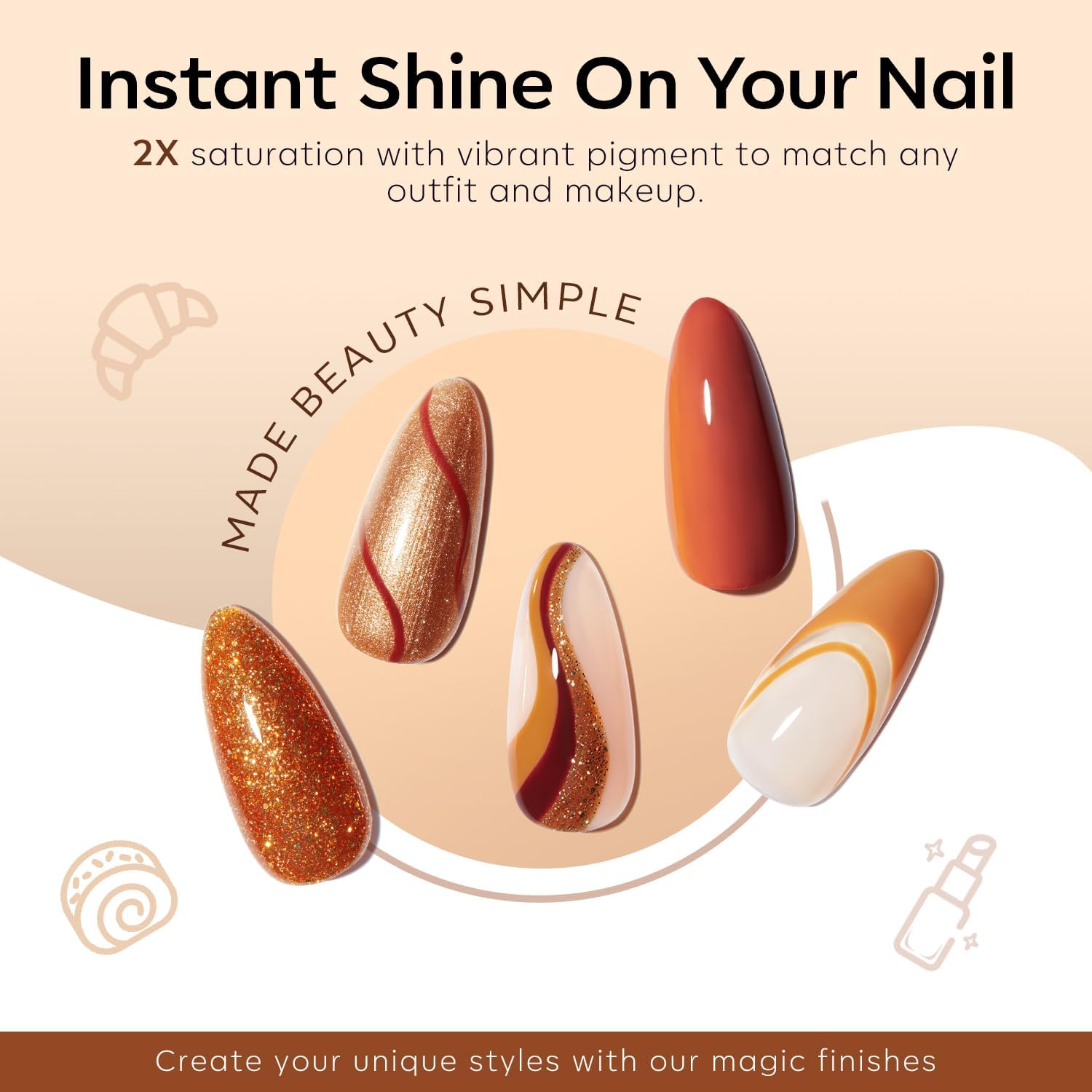 Foto 6 | Set De Esmaltes De Uñas En Gel Modelones Fall 6 Colors 2024 Halloween - Venta Internacional.