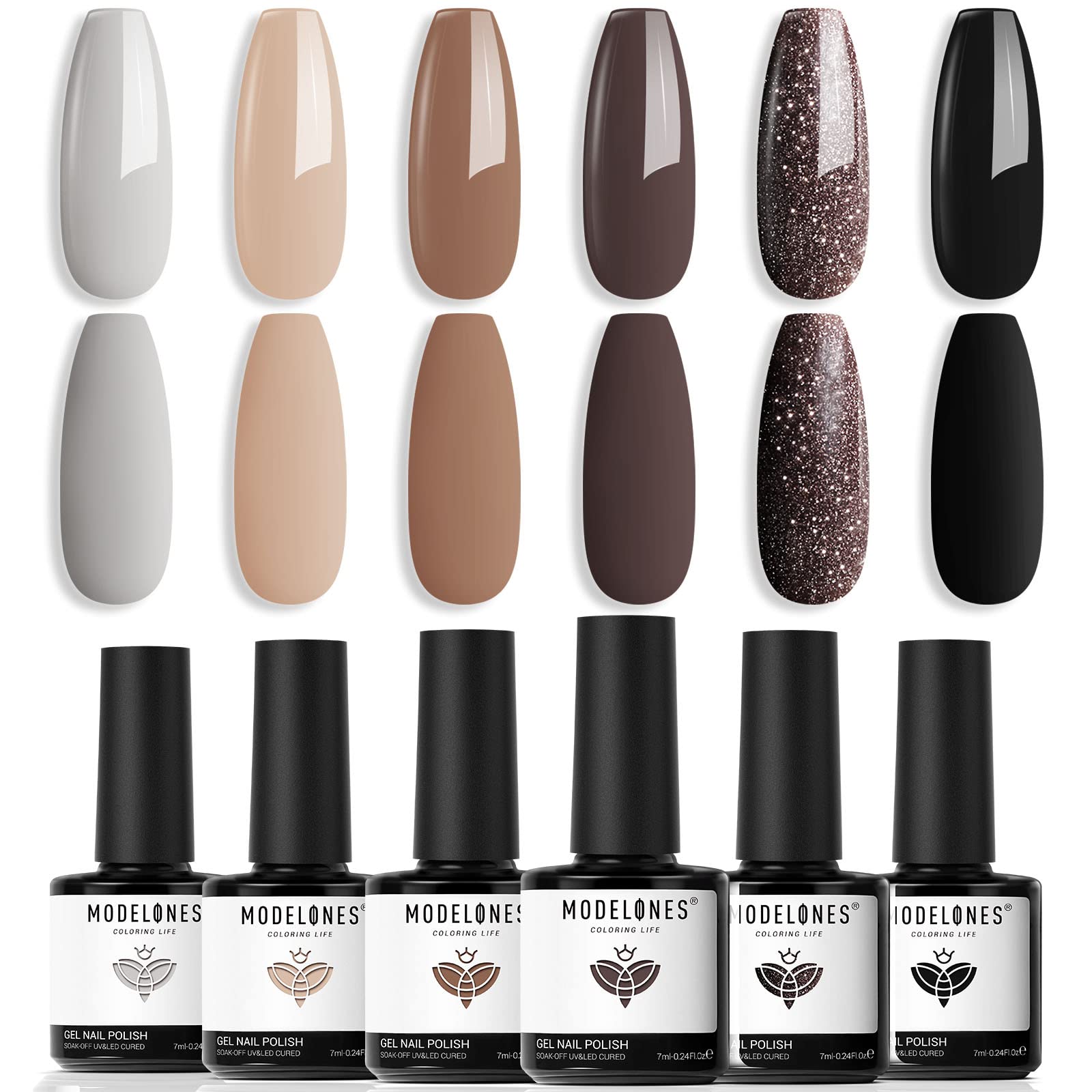 Foto 1 | Set de Esmaltes de Uñas en Gel Modelones Chocolate - Venta Internacional