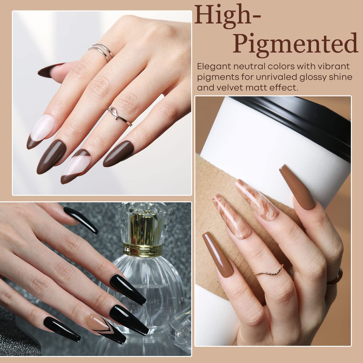 Foto 4 pulgar | Set de Esmaltes de Uñas en Gel Modelones Chocolate - Venta Internacional
