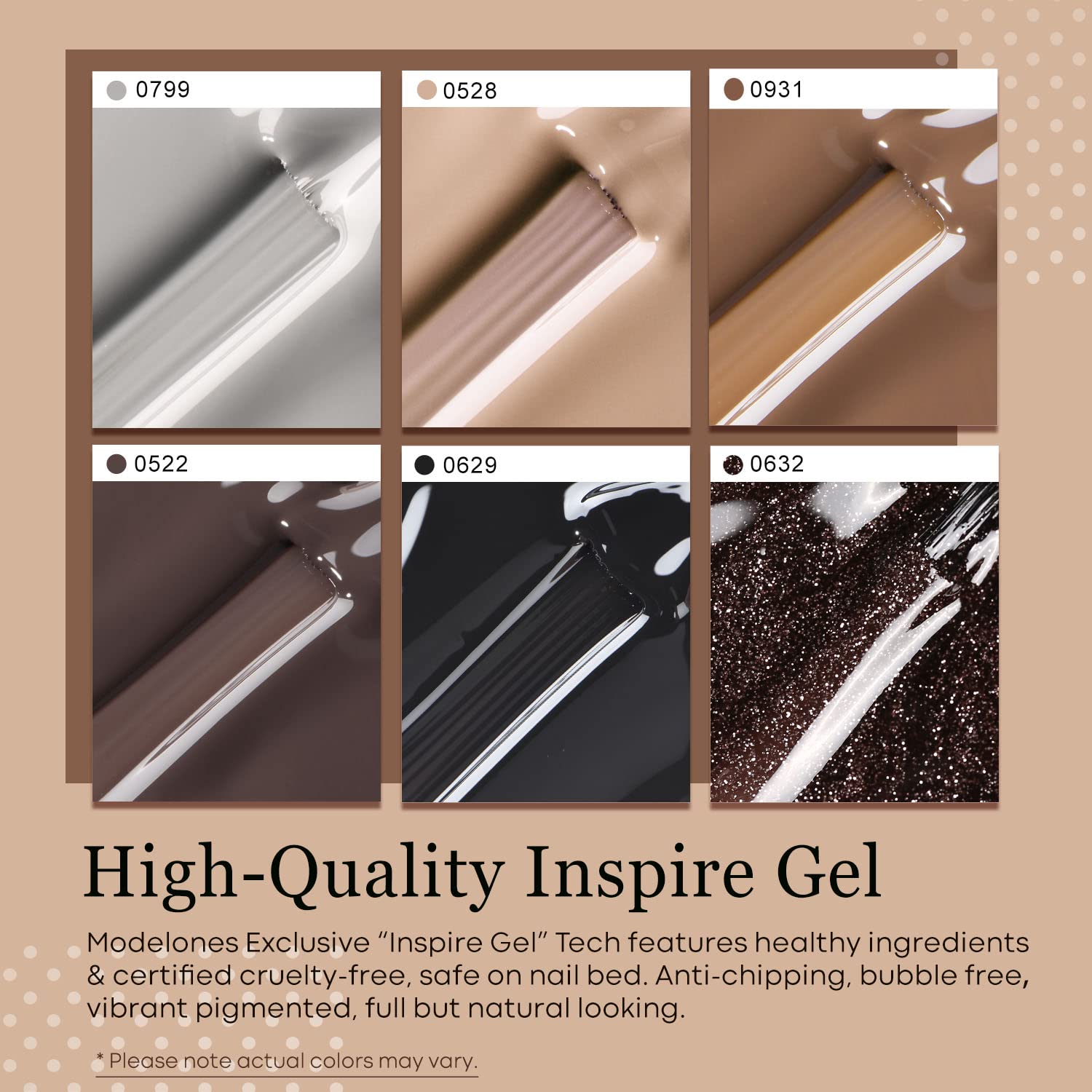 Foto 4 | Set de Esmaltes de Uñas en Gel Modelones Chocolate - Venta Internacional