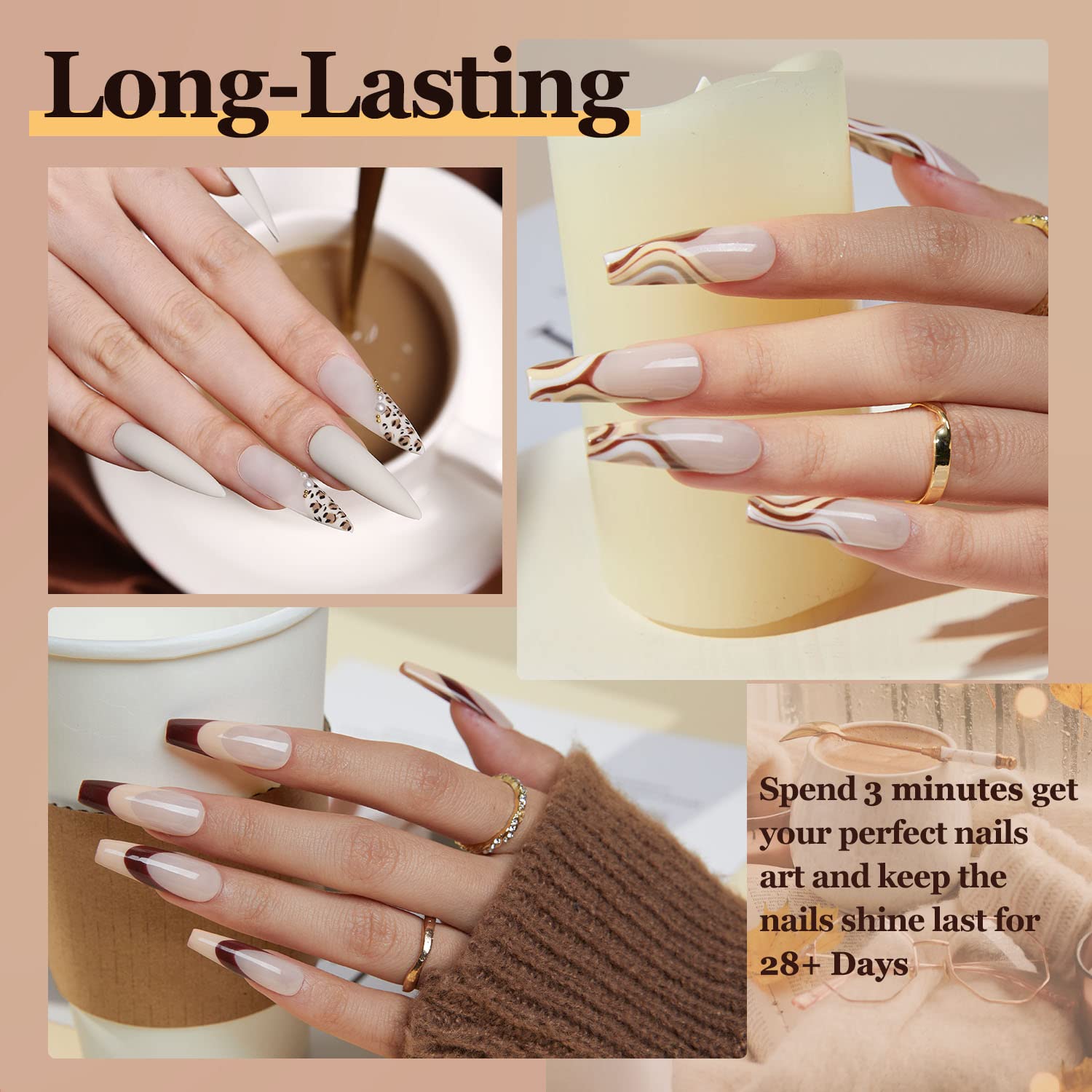 Foto 5 | Set de Esmaltes de Uñas en Gel Modelones Chocolate - Venta Internacional