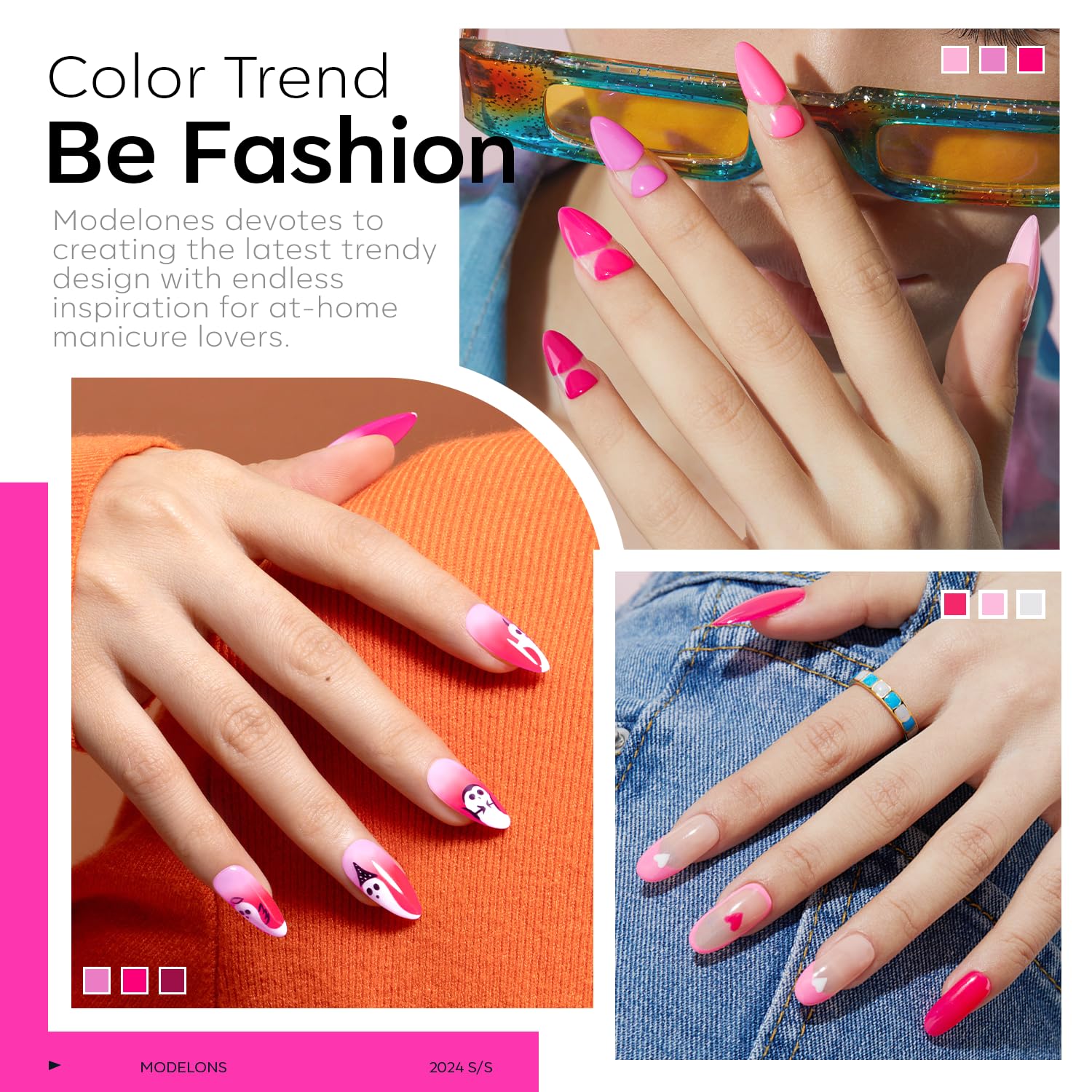 Foto 5 pulgar | Set de Esmaltes de Uñas en Gel Modelones Rosa 6 Colores- Venta Internacional