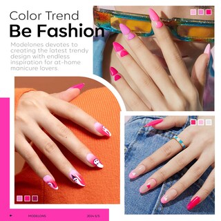 Foto 4 | Set de Esmaltes de Uñas en Gel Modelones Rosa 6 Colores- Venta Internacional