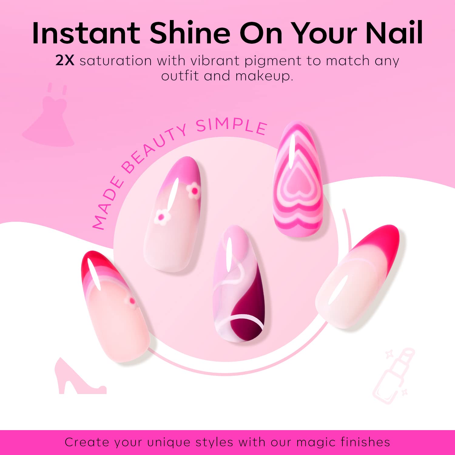Foto 6 pulgar | Set de Esmaltes de Uñas en Gel Modelones Rosa 6 Colores- Venta Internacional