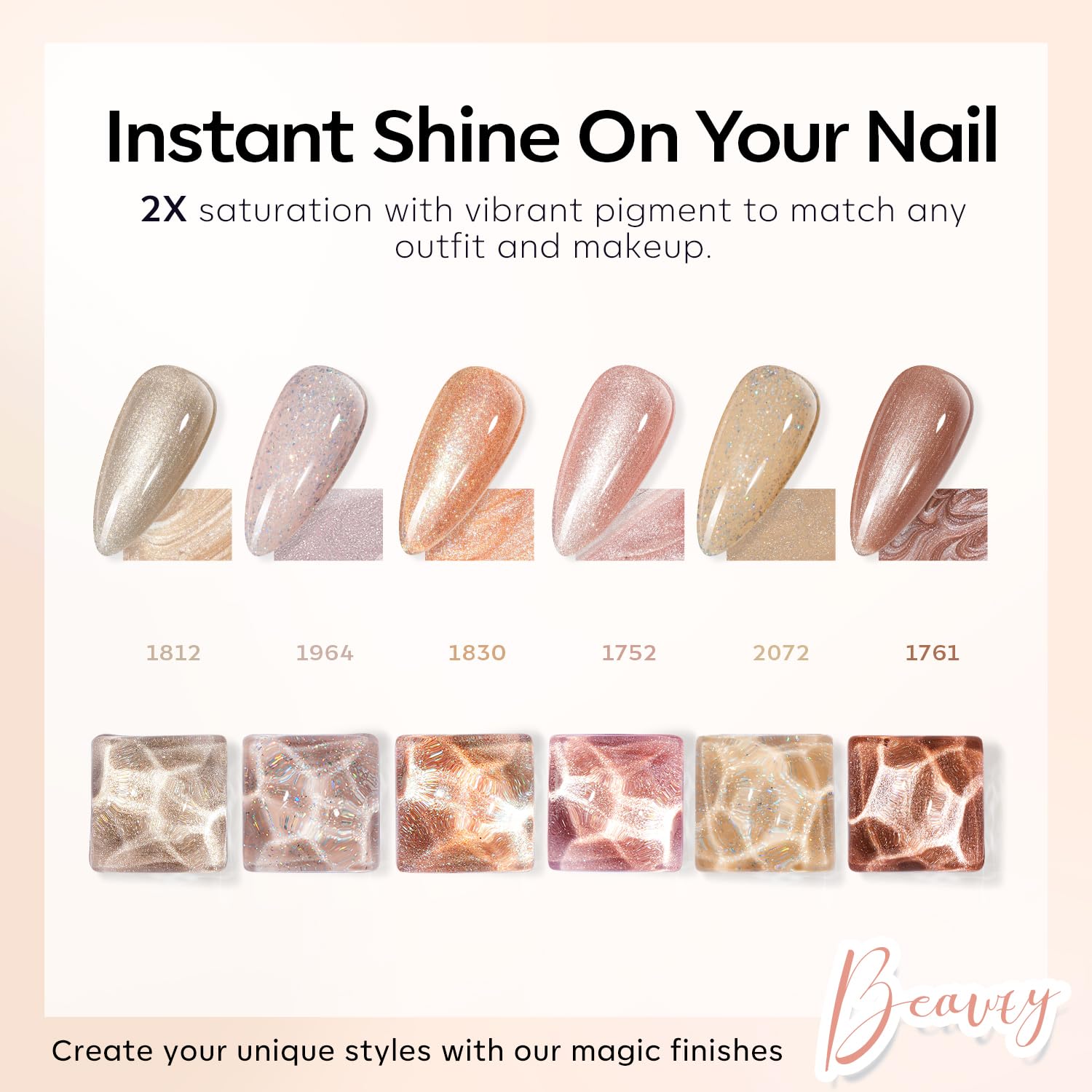 Foto 2 | Set de Esmaltes de Uñas en Gel Modelones Nude 6 Colores - Venta Internacional