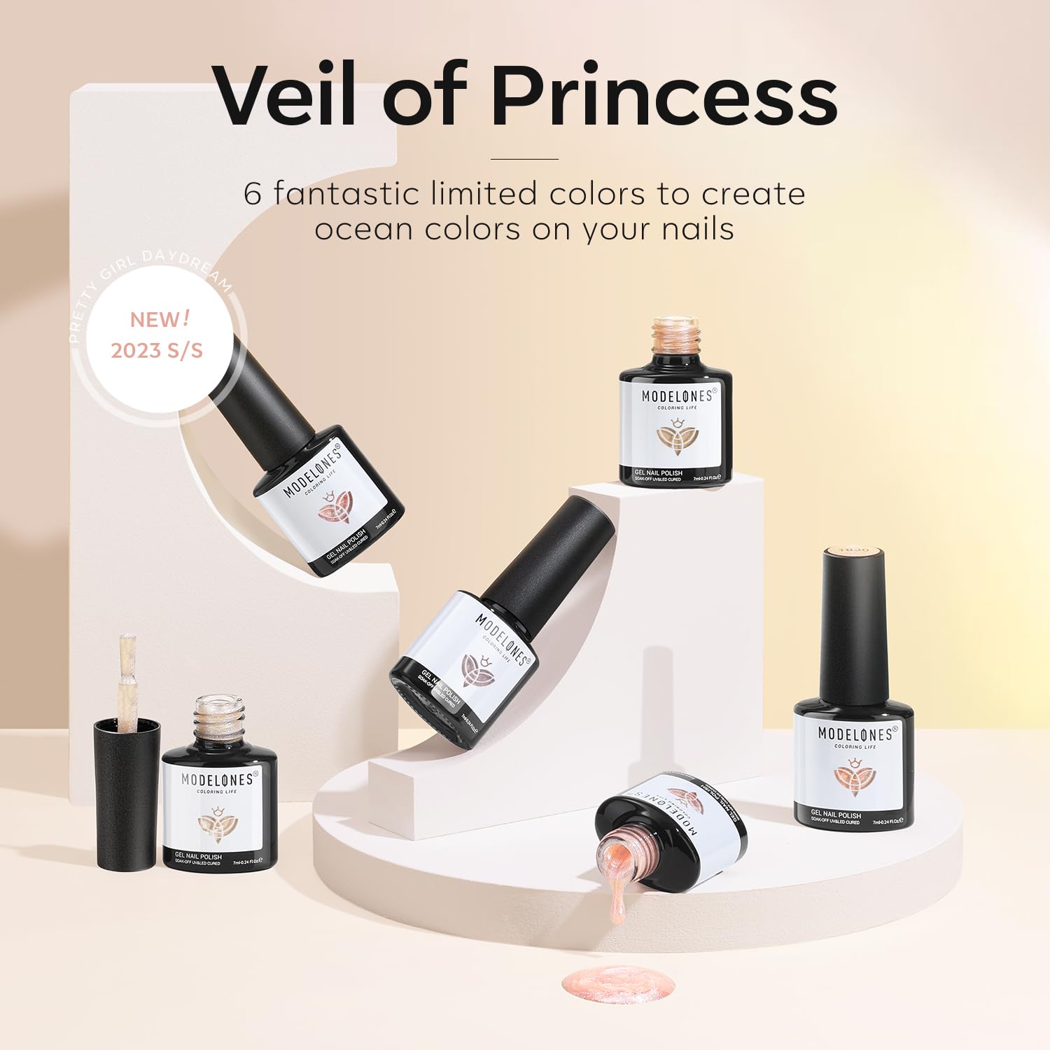 Foto 8 pulgar | Set de Esmaltes de Uñas en Gel Modelones Nude 6 Colores - Venta Internacional