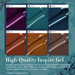 Foto 2 | Set de Esmaltes de Uñas en Gel Modelones 6 Colores Oscuros- Venta Internacional