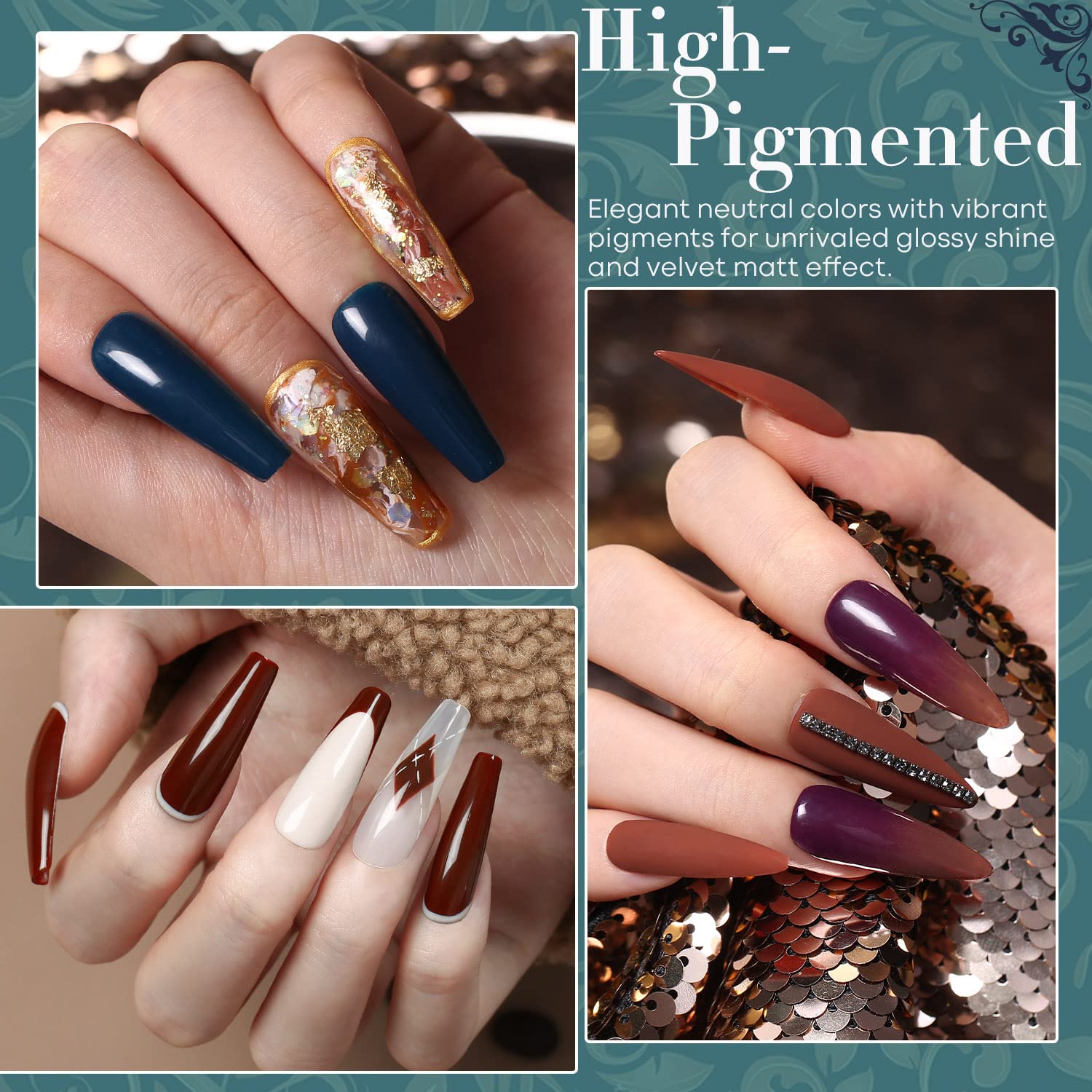 Foto 4 pulgar | Set de Esmaltes de Uñas en Gel Modelones 6 Colores Oscuros- Venta Internacional