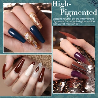 Foto 3 | Set de Esmaltes de Uñas en Gel Modelones 6 Colores Oscuros- Venta Internacional