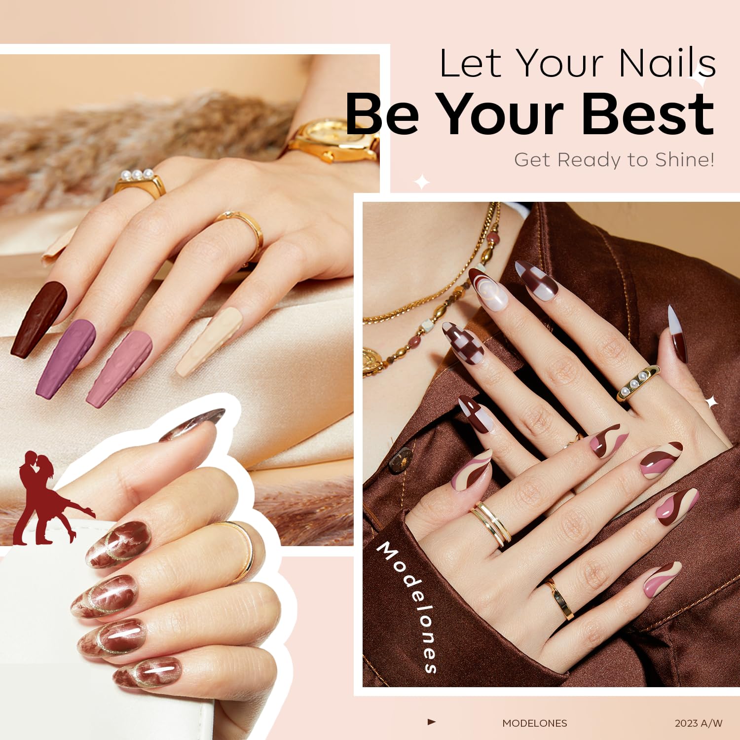 Foto 3 | Set De Esmaltes De Uñas En Gel Modelones, 6 Colores, Color Nude, Con Lámpara Led - Venta Internacional.