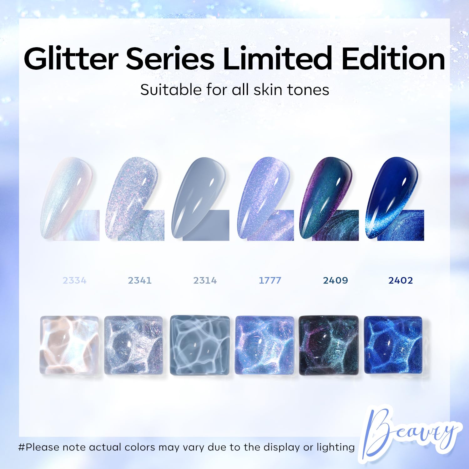 Foto 2 | Set De Esmaltes De Uñas En Gel Modelones Blue Collection, 6 Colores - Venta Internacional.