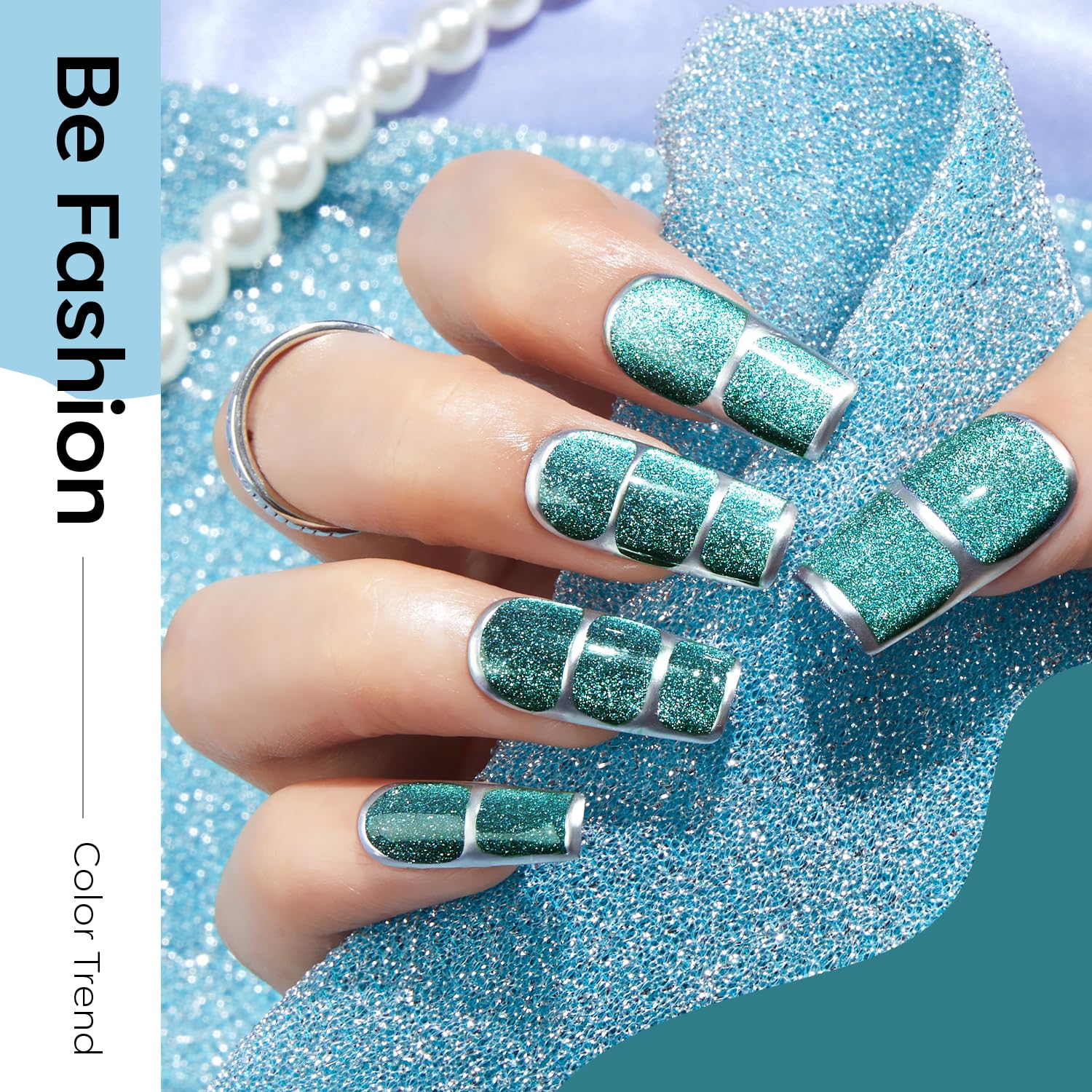 Foto 5 pulgar | Set De Esmaltes De Uñas Modelones Cat Eye Gel 6 Colores Holográficos - Venta Internacional.