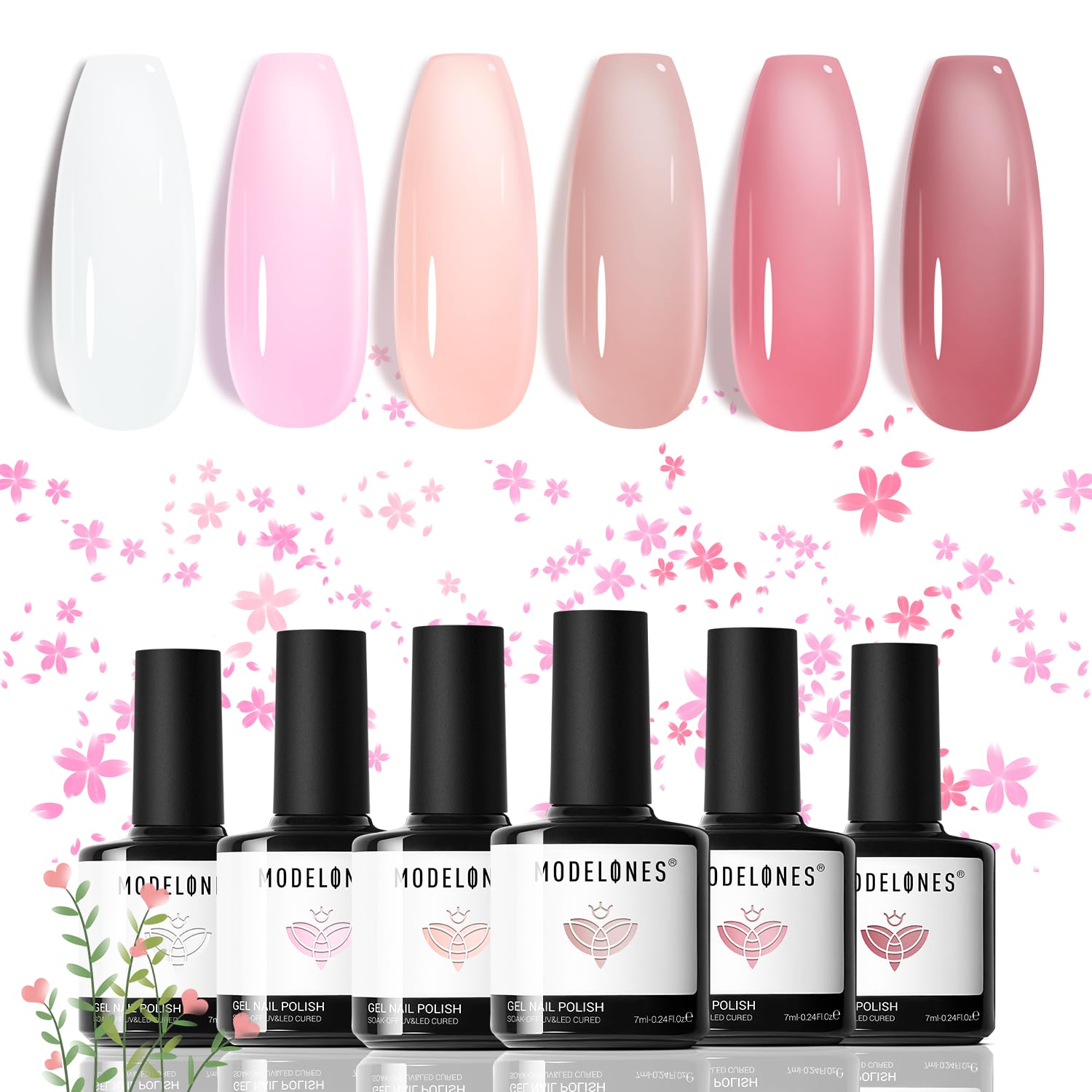 Foto 1 | Set De Esmaltes De Uñas En Gel Modelones, 6 Colores - Venta Internacional.