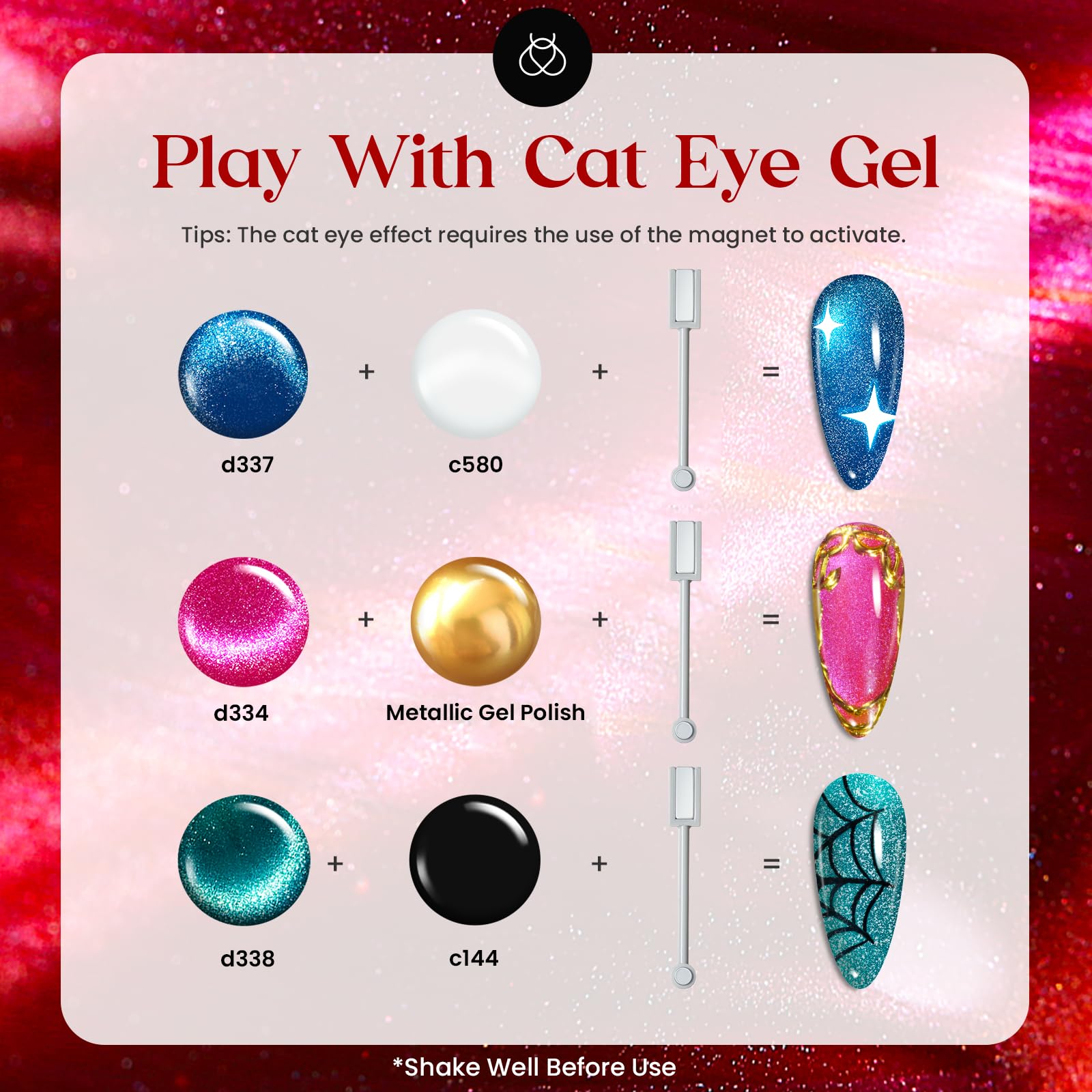Foto 3 pulgar | Set De Esmaltes De Uñas Beetles Cat Eye Gel, 20 Colores Con Accesorios - Venta Internacional.