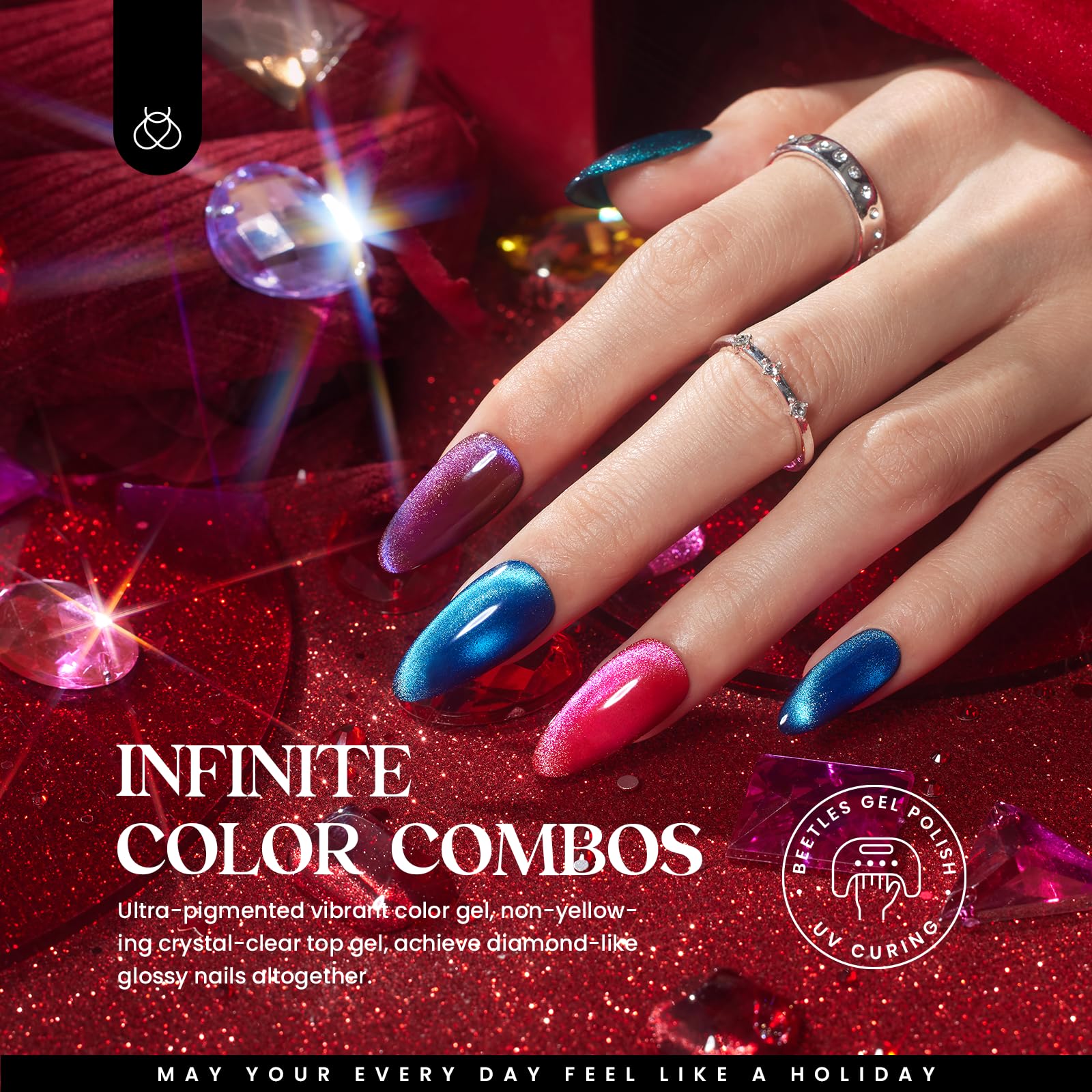 Foto 5 pulgar | Set De Esmaltes De Uñas Beetles Cat Eye Gel, 20 Colores Con Accesorios - Venta Internacional.