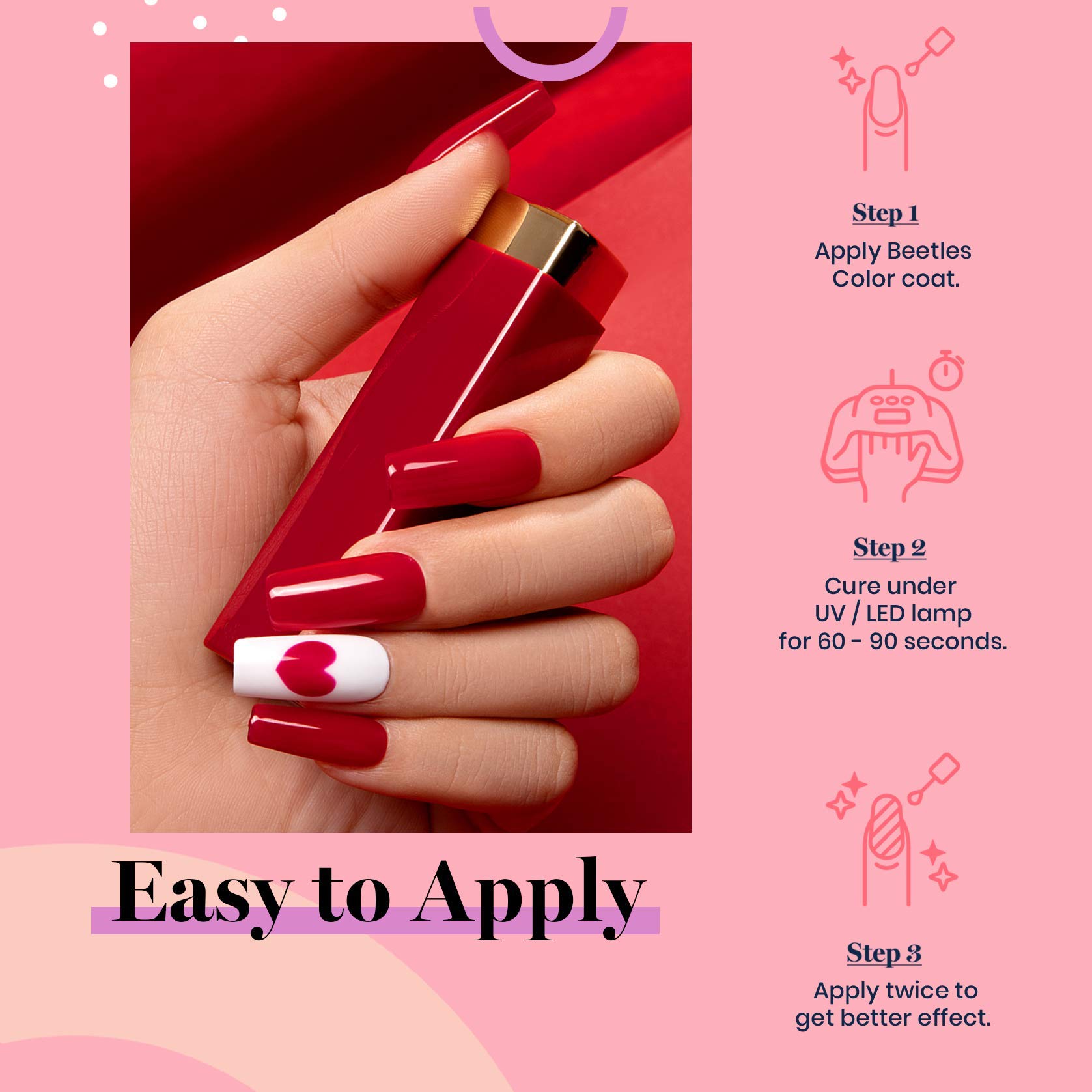 Foto 5 | Set De Esmaltes De Uñas En Gel Beetles Bloody Mary Collection, 6 Colores - Venta Internacional.