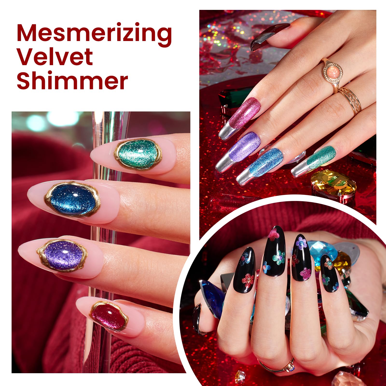 Foto 6 pulgar | Set De Esmaltes De Uñas Beetles Cat Eye Christmas Gel 6 Colores 2024 - Venta Internacional.