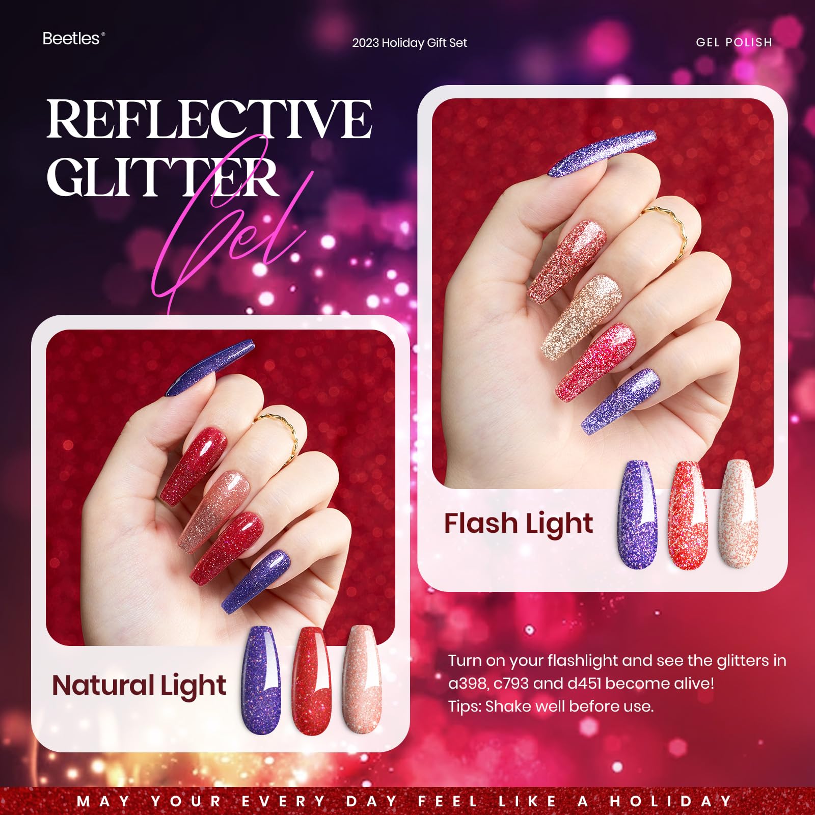 Foto 5 pulgar | Set De Esmaltes En Gel Beetles Winter Glitter, 39 Unidades, Para Niñas - Venta Internacional.