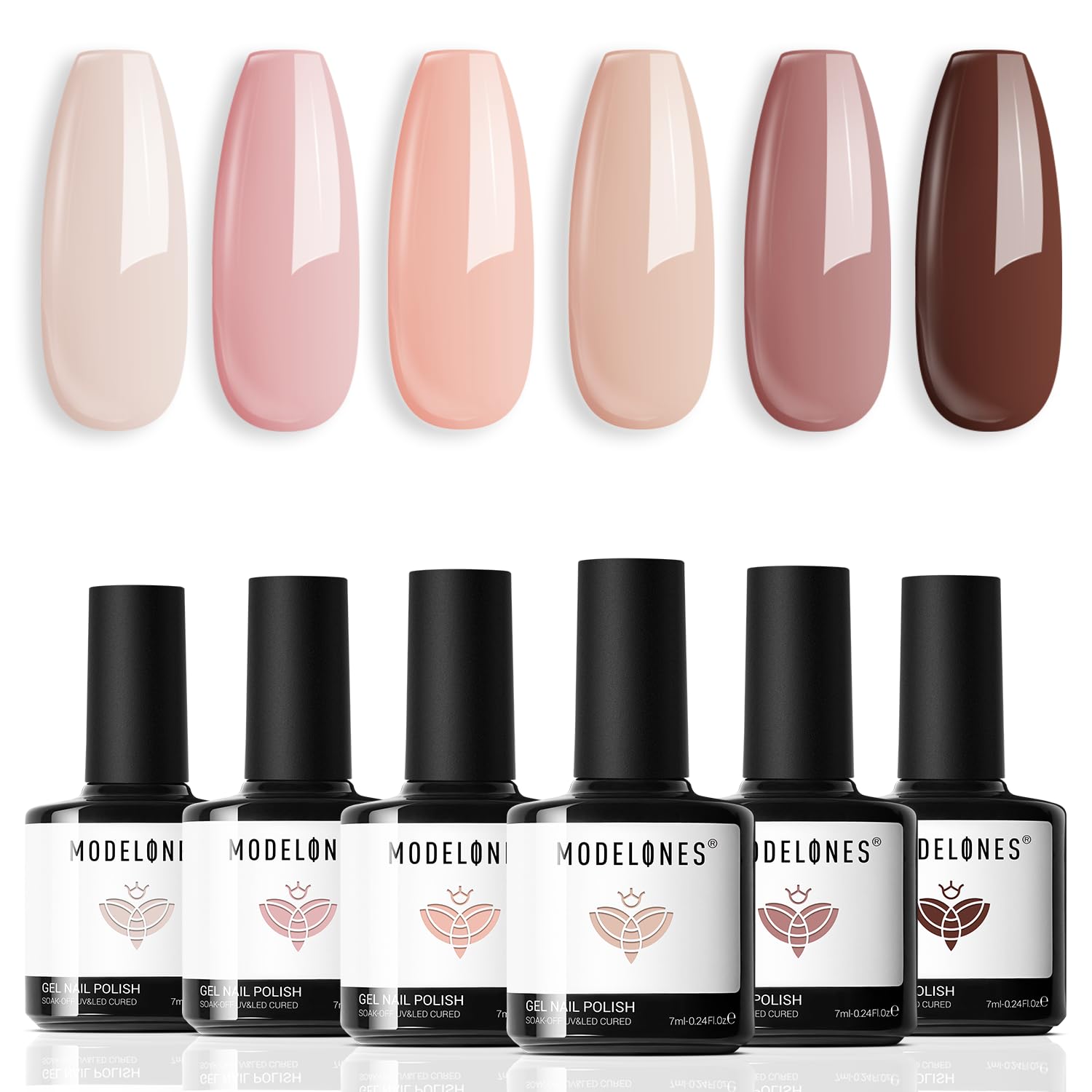 Kit de Esmaltes de Uñas en Gel Modelones 6 Colores - Venta Internacional