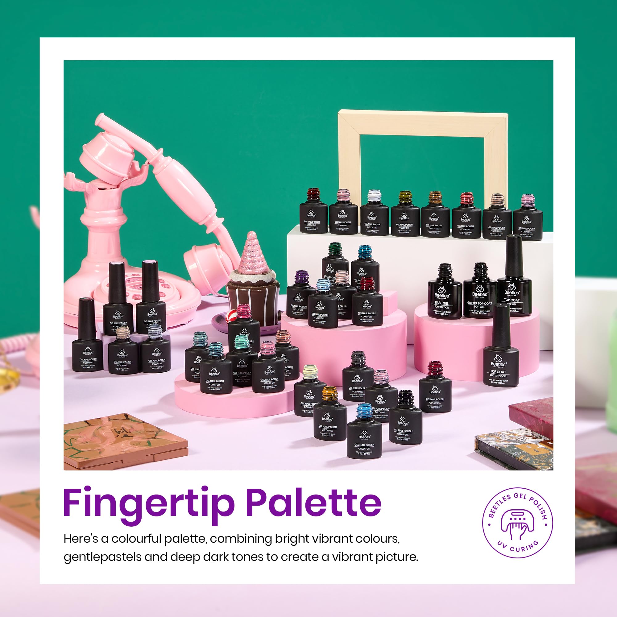 Foto 4 pulgar | Set De Esmaltes De Uñas En Gel Beetles, 36 Unidades Con Capa Superior Base, 32 Colores - Venta Internacional.