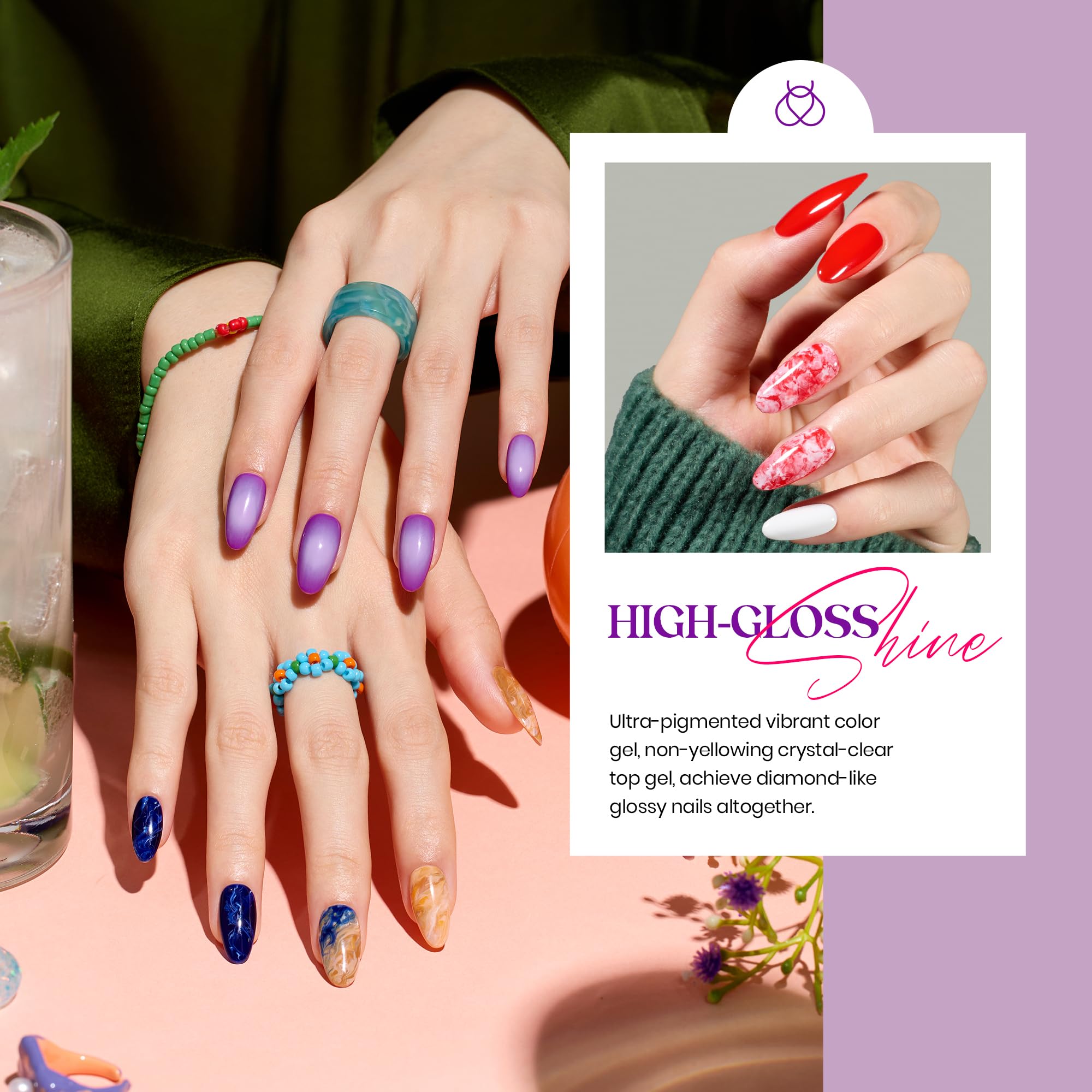 Foto 4 | Set De Esmaltes De Uñas En Gel Beetles, 36 Unidades Con Capa Superior Base, 32 Colores - Venta Internacional.