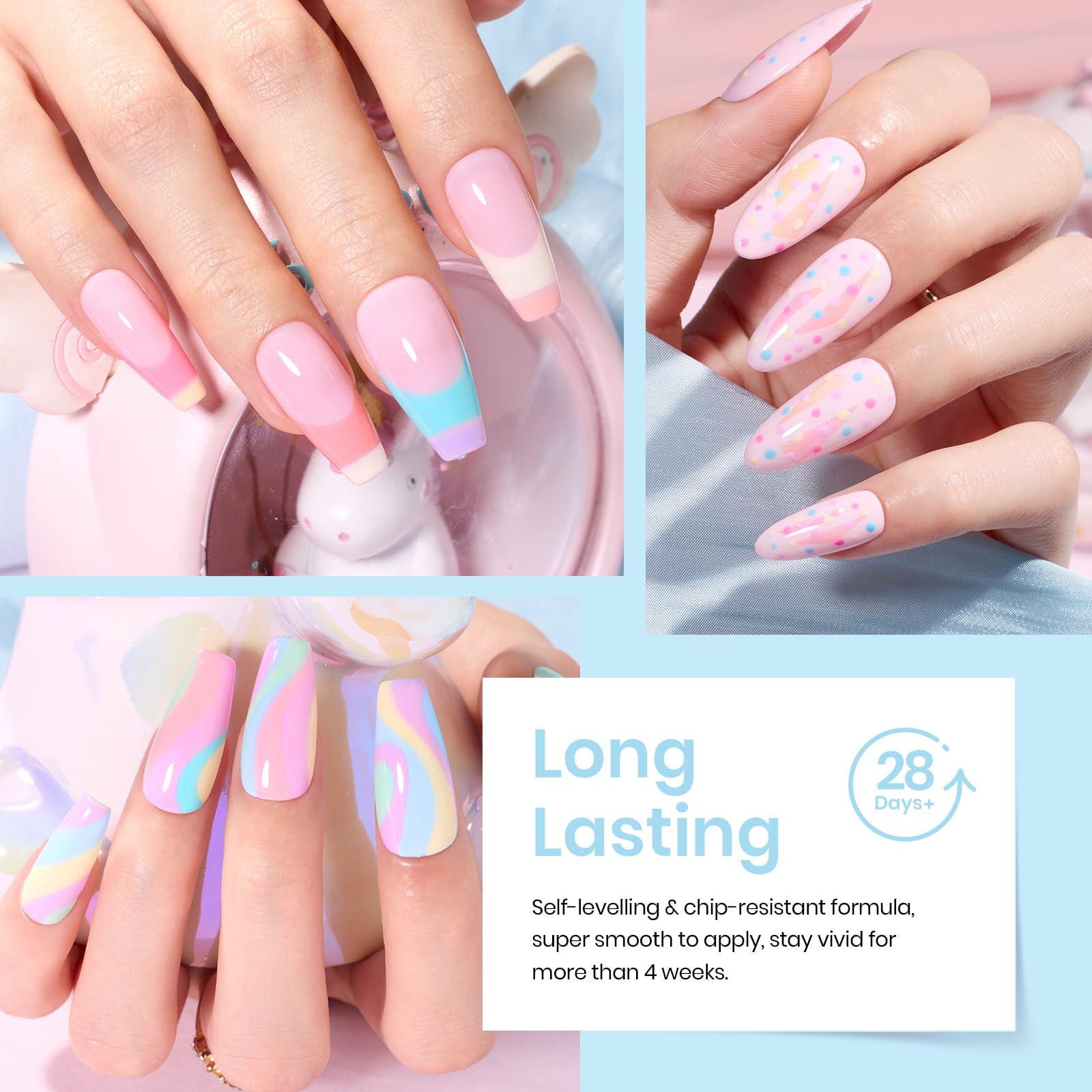 Foto 5 | Set De Esmaltes De Uñas En Gel Beetles, 20 Colores, Con Purpurina Pastel Primaveral - Venta Internacional.