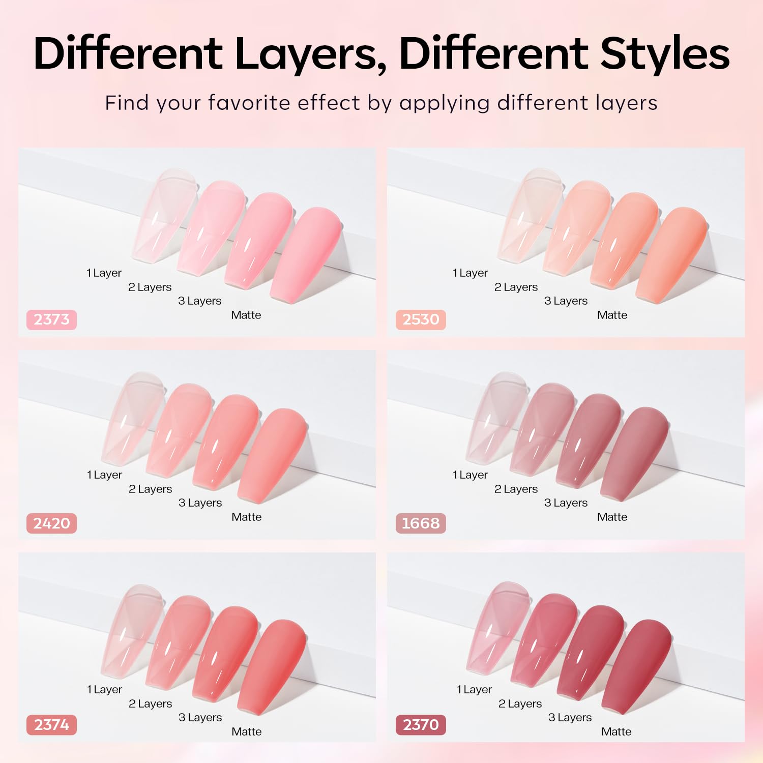 Foto 5 | Set De Esmaltes De Uñas En Gel Modelones Jelly 6 Colors Nude Con Lámpara - Venta Internacional.