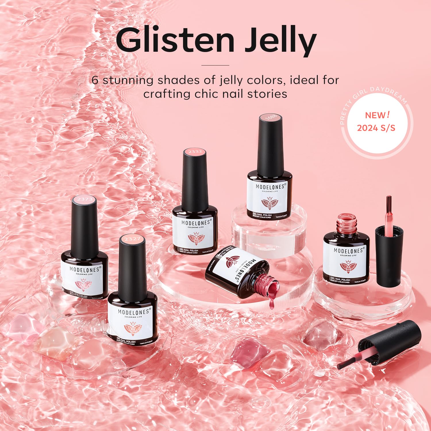 Foto 6 | Set De Esmaltes De Uñas En Gel Modelones Jelly 6 Colors Nude Con Lámpara - Venta Internacional.