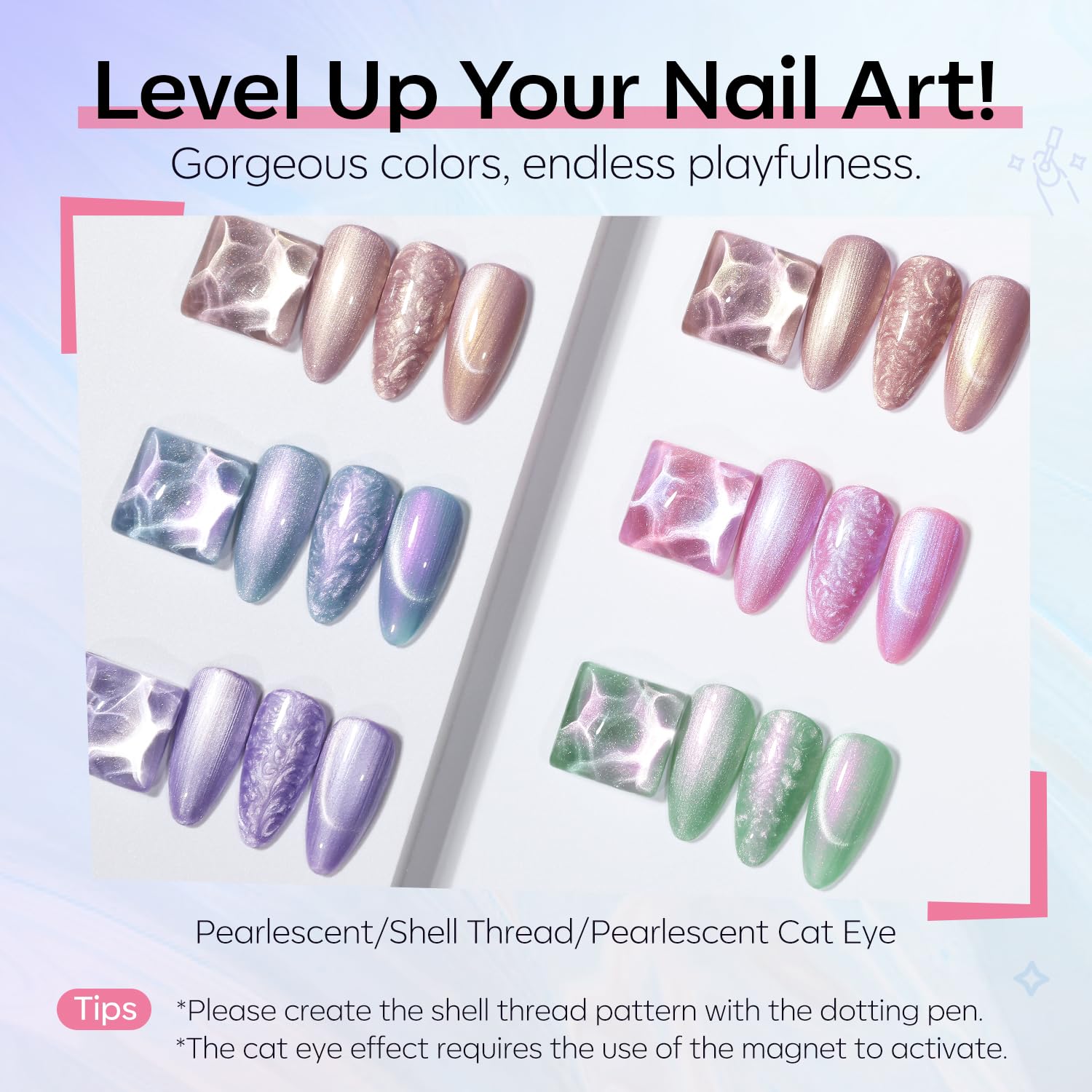 Foto 2 | Set De Esmaltes De Uñas En Gel Modelones Pearl Con 6 Colores Y Imán - Venta Internacional.