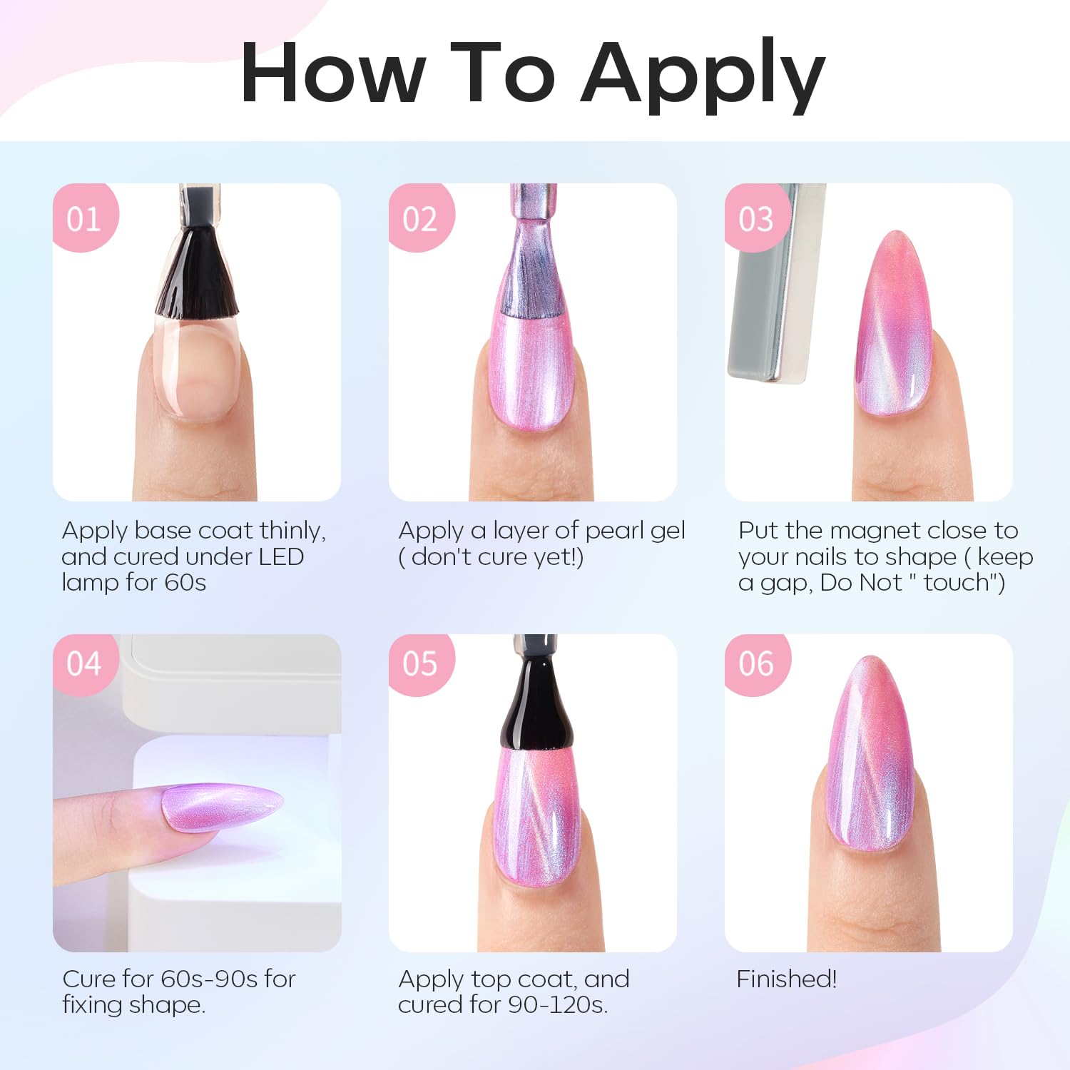 Foto 7 | Set De Esmaltes De Uñas En Gel Modelones Pearl Con 6 Colores Y Imán - Venta Internacional.