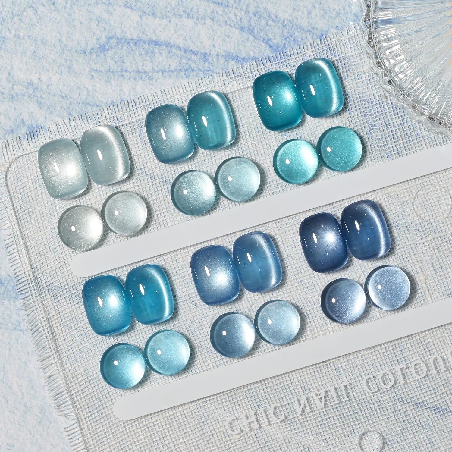 Foto 4 pulgar | Set De Esmaltes De Uñas Gaoy Blue Cat Eye Gel Con Imán De 7,3 Ml X6 - Venta Internacional.